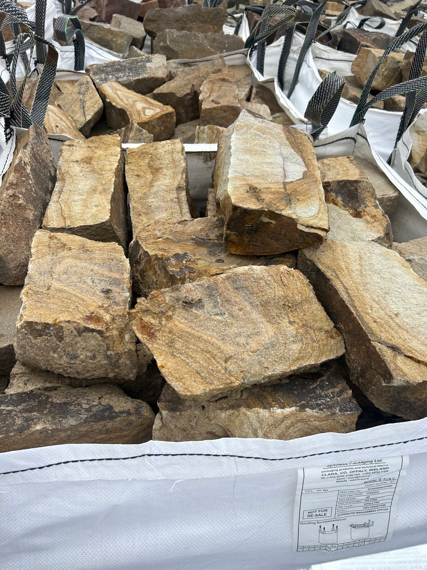 Leitrim Arigna Gold Building Stone in Bulk Bags / Free Delivery in Ireland