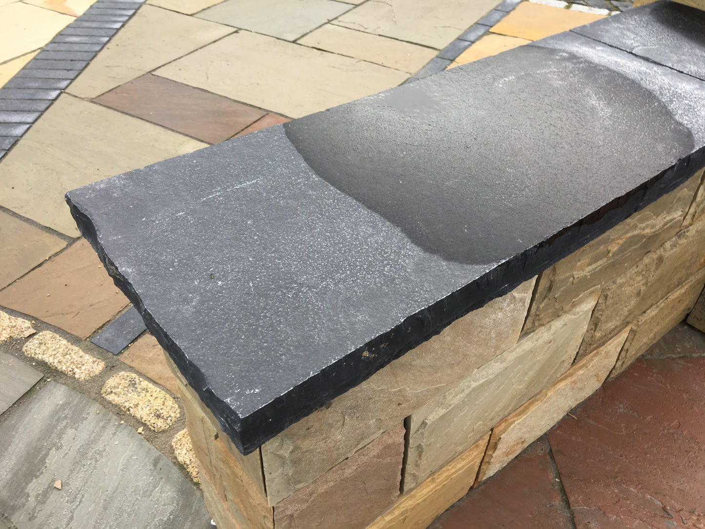 Valentia Black Wall Capping 60mm thickness/ chiseled edge / 450mm wide x 10m pallet