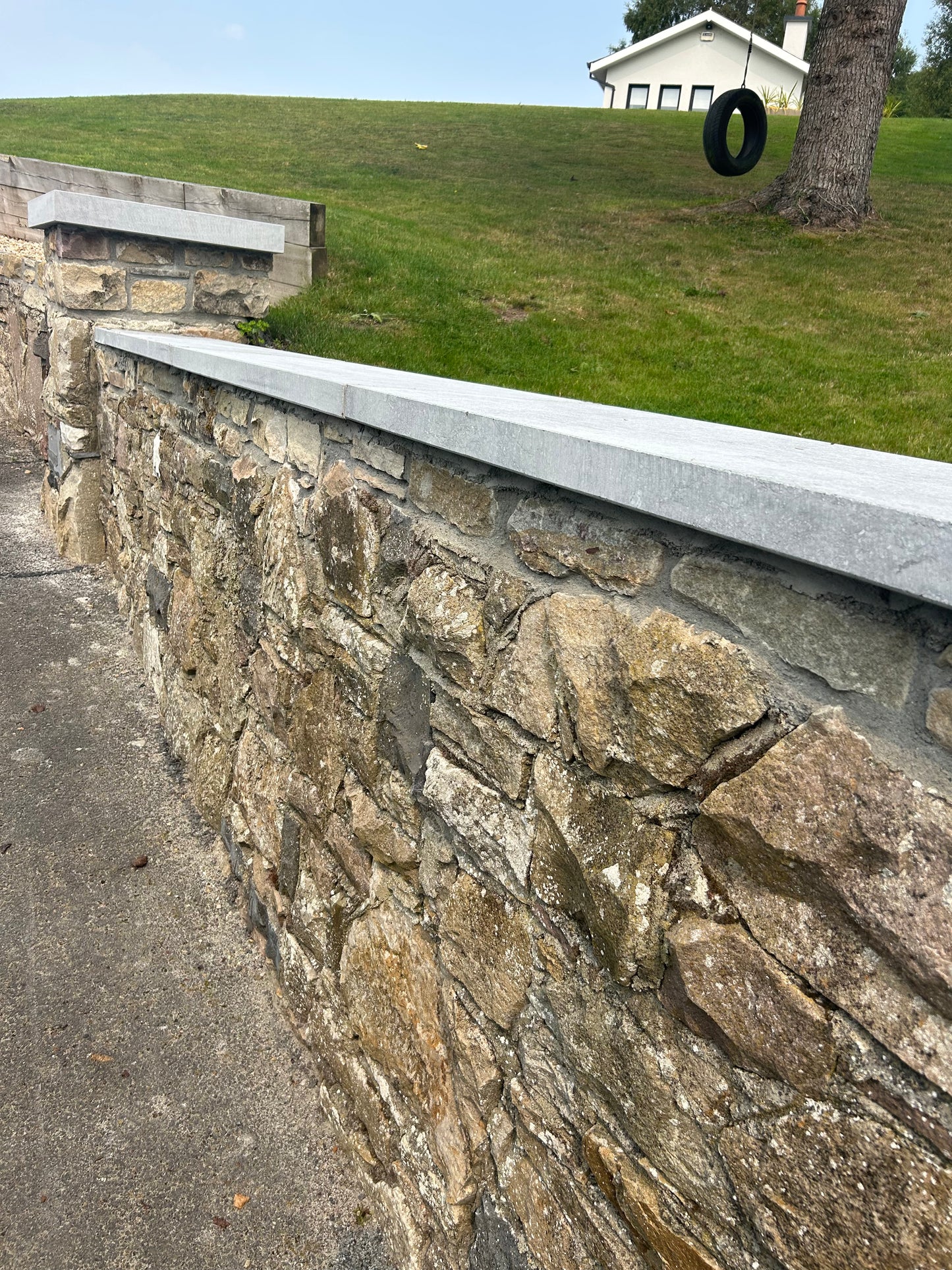 Kilkenny Blue Flat Limestone Sanded Pier Caps x 2 ( pair ) 800mm x 800mm x 100mm