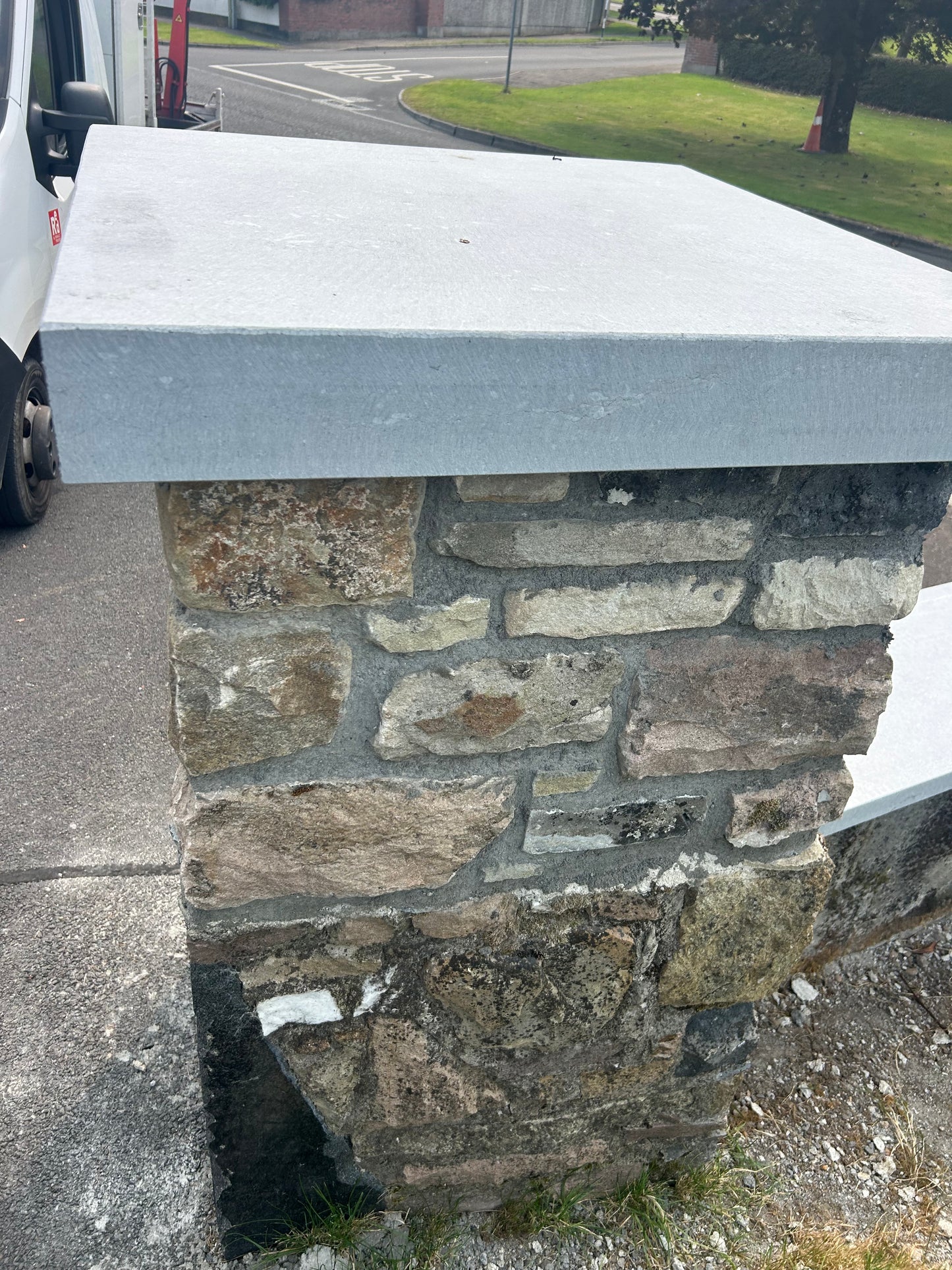 Kilkenny Blue Flat Limestone Sanded Pier Caps x 2 ( pair ) 800mm x 800mm x 100mm