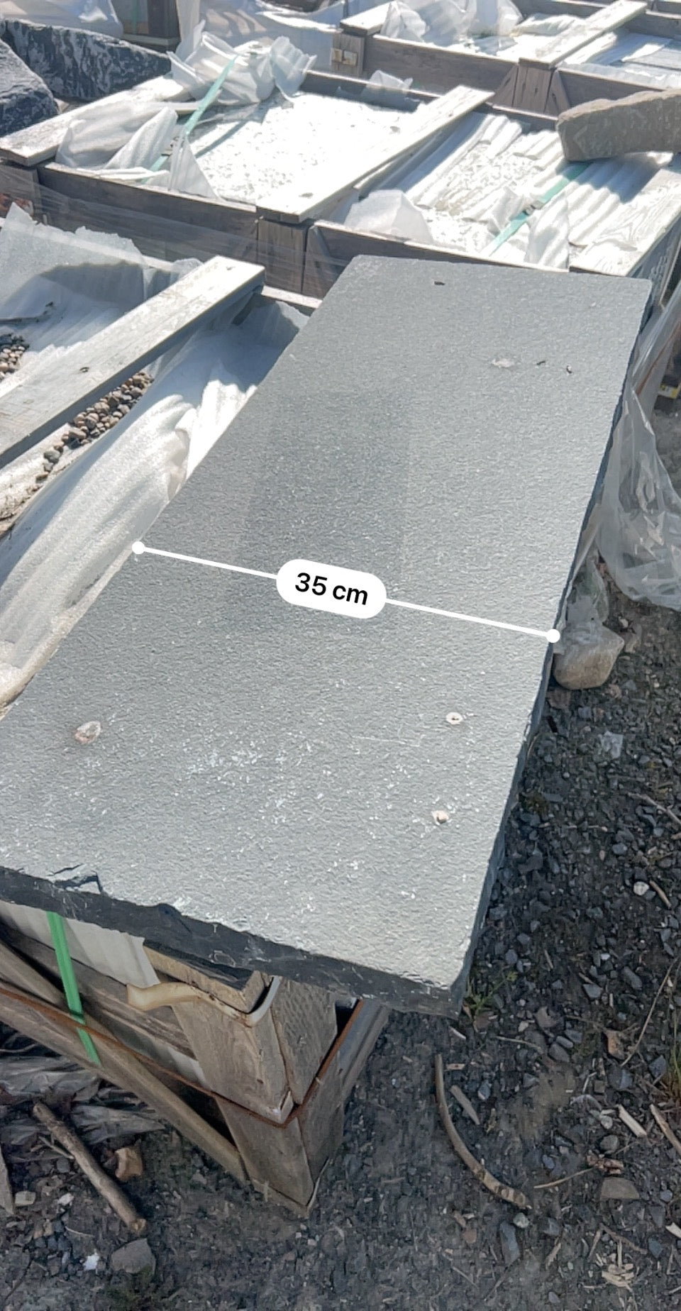Valentia Black Chisel Edged Wall Capping 350mm x 50mm x 10 linear meters on pallet/ Free Delivery in Ireland
