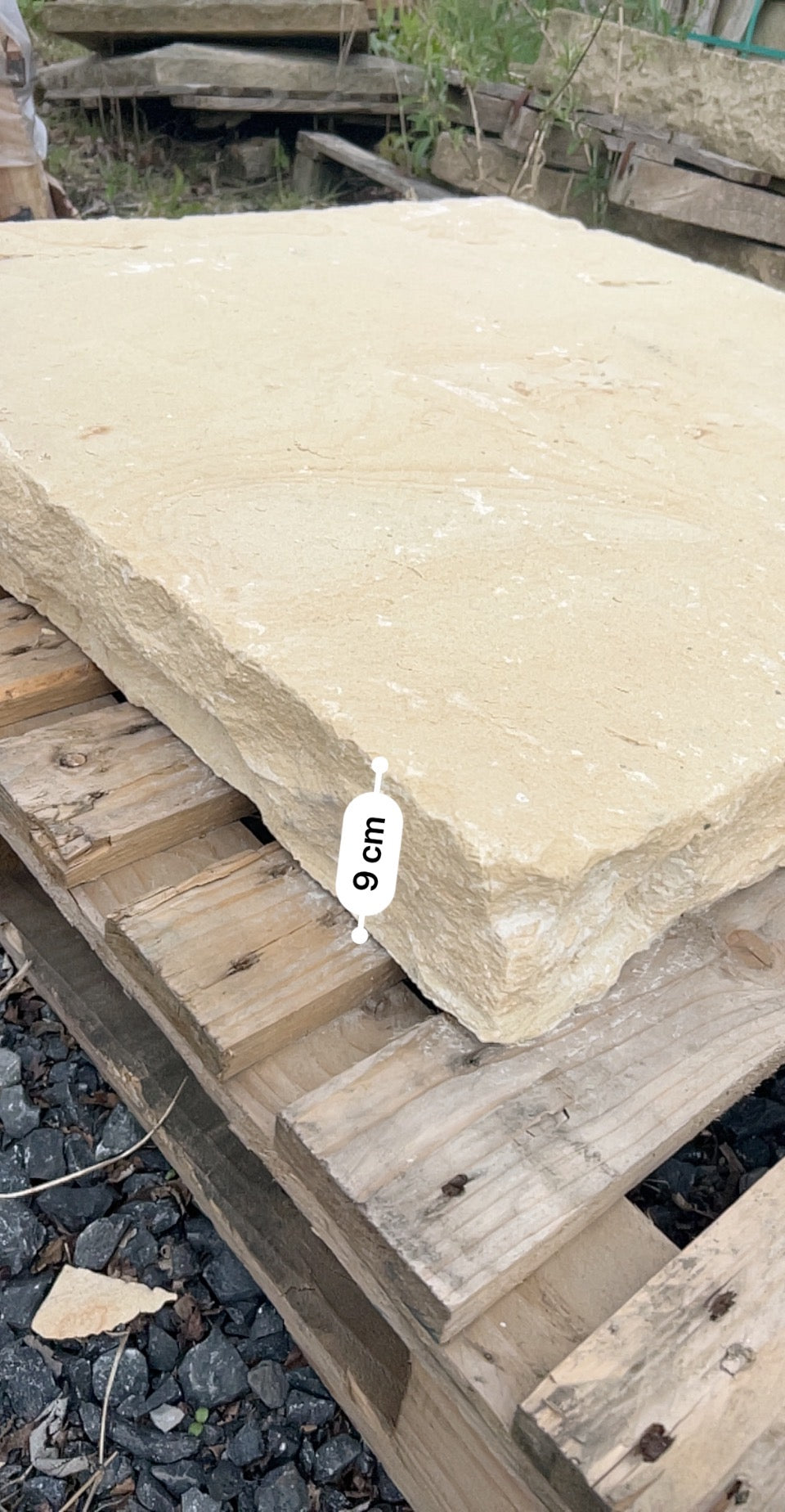 Tipperary Cream Sandstone Pair of Pier Caps 900mm x 900mm / Chiseled edge/ Free Delivery Ireland