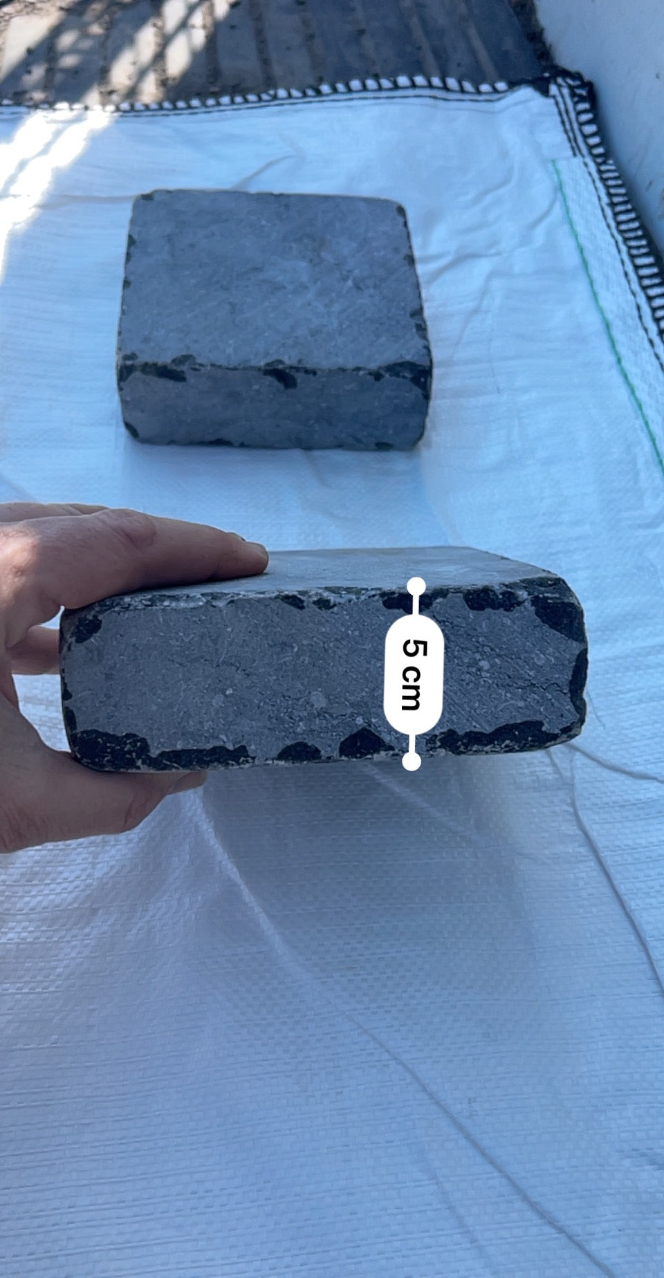 Kilkenny blue limestone border cobblestone 6” x 6” x 2” for patios x 20 Lm on pallet / free delivery Ireland
