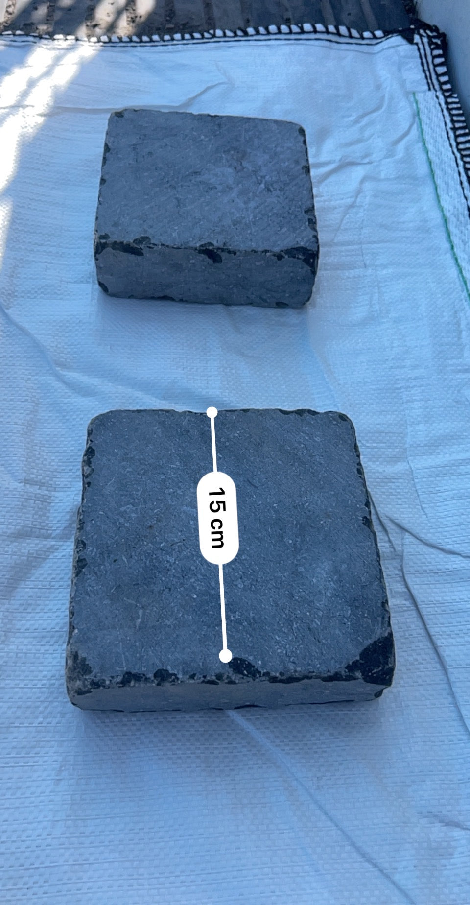 Kilkenny blue limestone border cobblestone 6” x 6” x 2” for patios x 20 Lm on pallet / free delivery Ireland