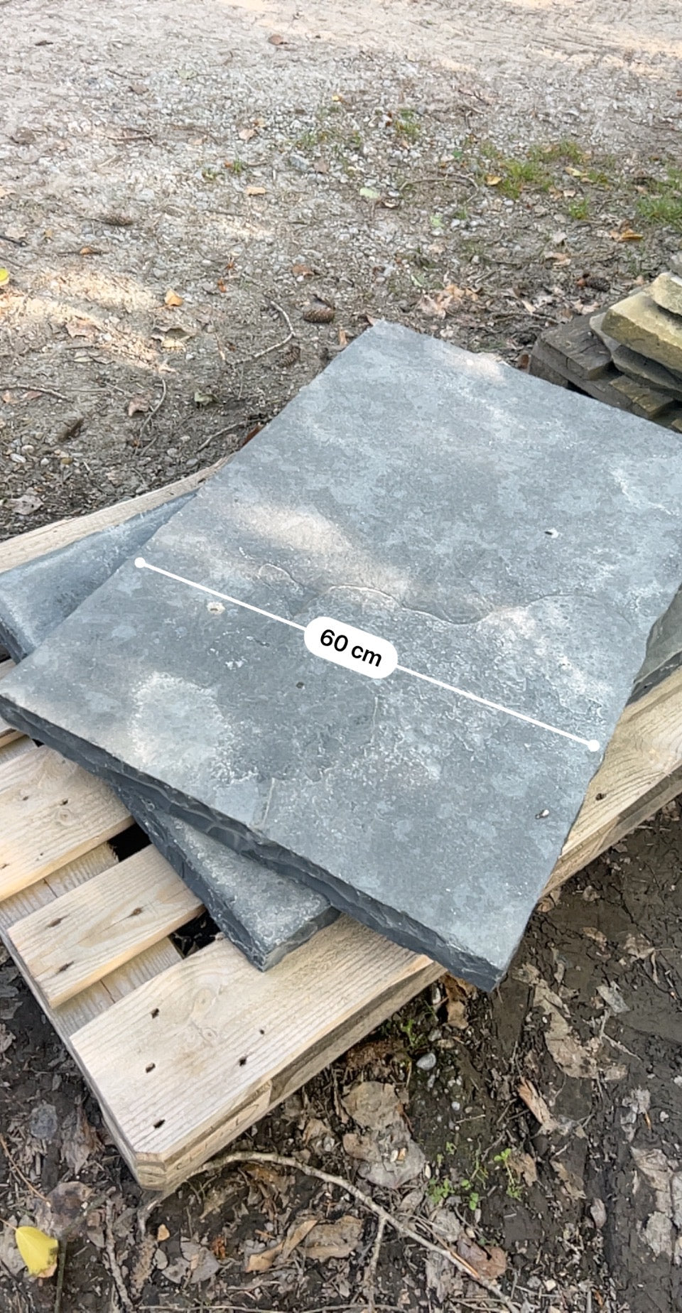 Valentia Black Limestone Chiseled Edge Pair of Steps / Hearthstones 600mm x 900mm x 70mm on pallet ( 2 pieces ) Free Delivery Ireland