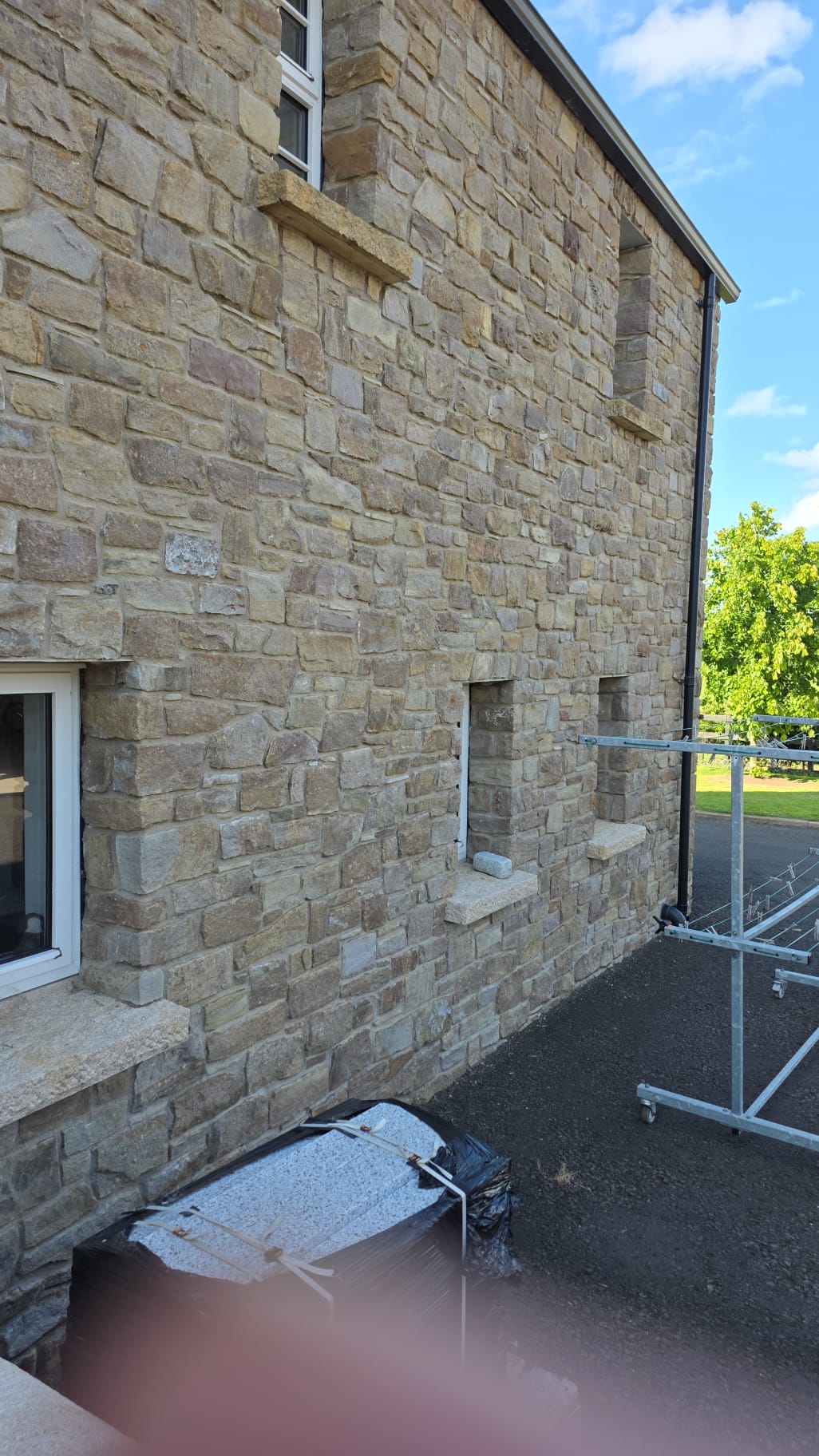 Country Life style, chiseled finish, Tipperary Cream Sandstone Window Sill for stone 375mm x 2m / free delivery Ireland