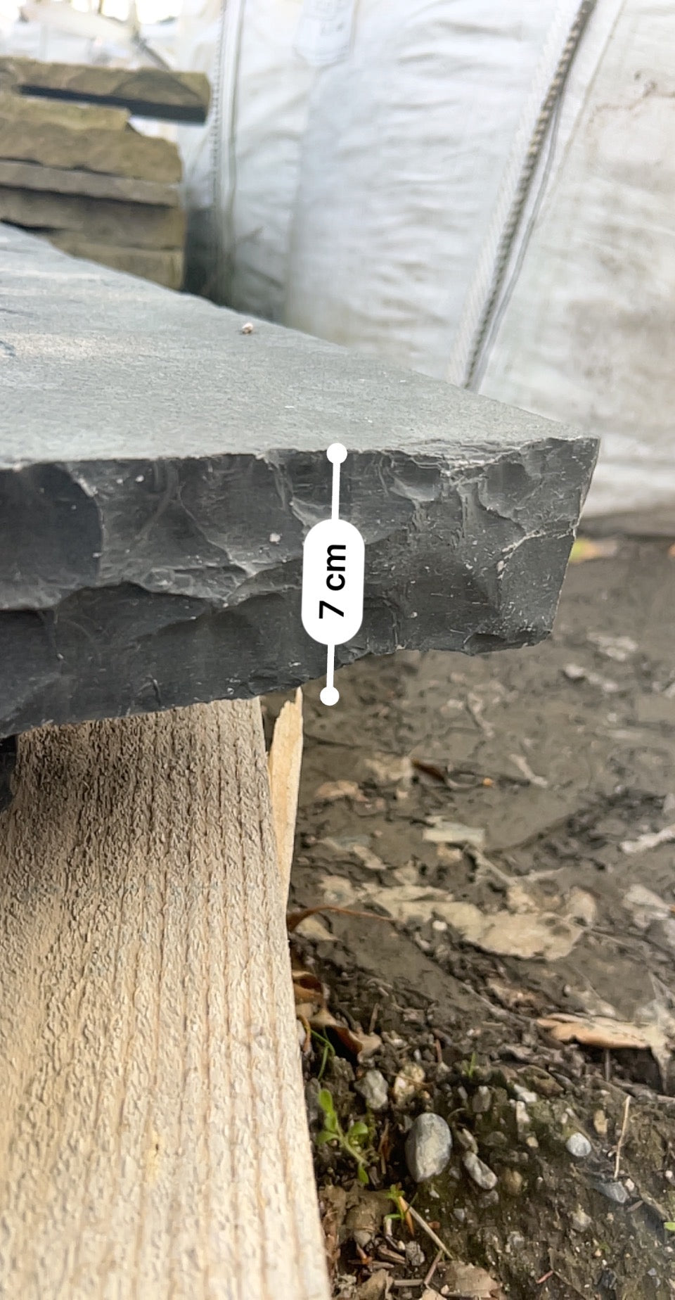 Valentia Black Limestone Chiseled Edge Pair of Steps / Hearthstones 600mm x 900mm x 70mm on pallet ( 2 pieces ) Free Delivery Ireland