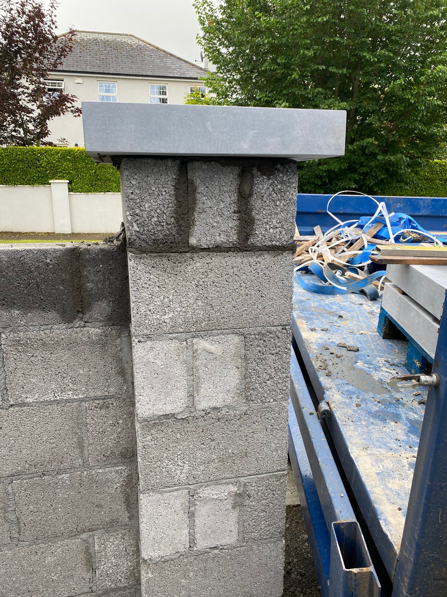 Kilkenny Blue Sanded Pier Caps 700mm x 700mm x 100mm thickness x 2 piers per pallet ( pair )