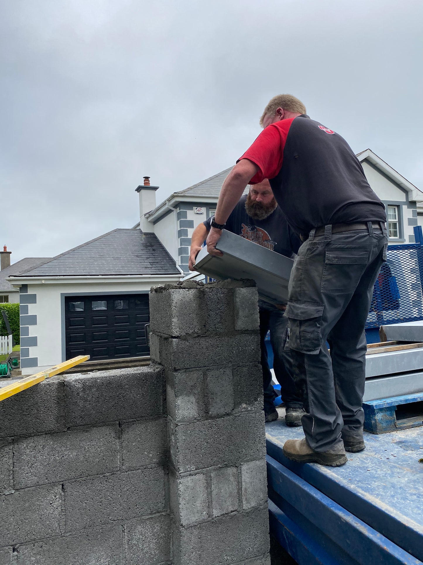 Kilkenny Blue Sanded Pier Caps 700mm x 700mm x 100mm thickness x 2 piers per pallet ( pair )