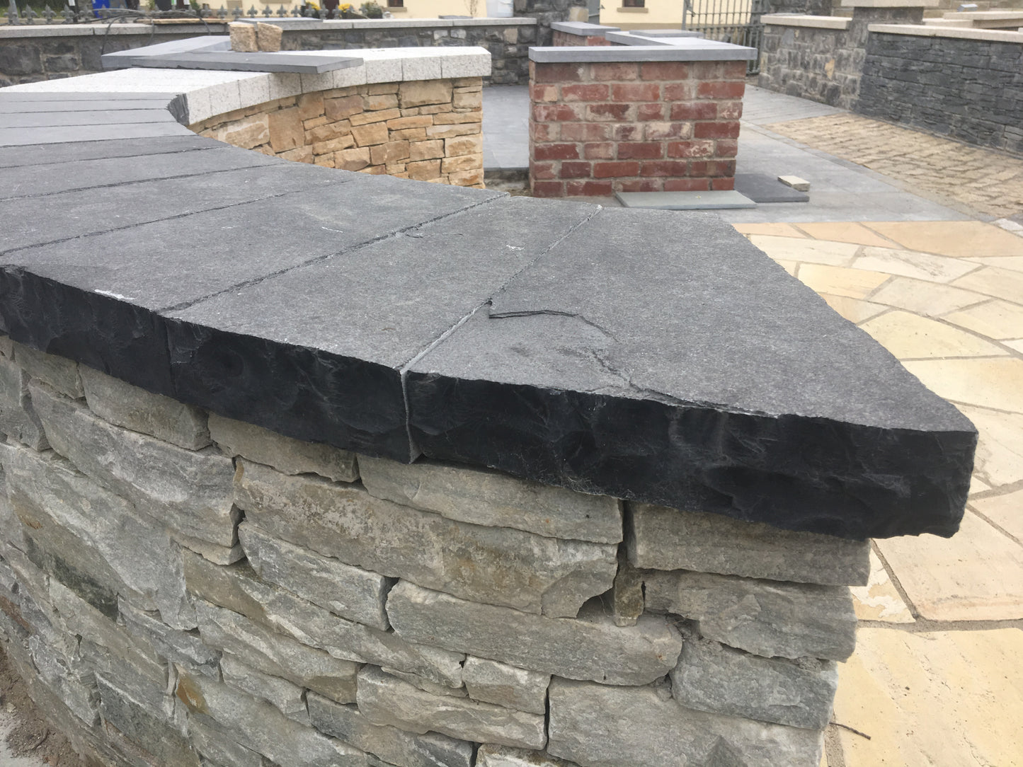 Valentia Black Chisel Edged Wall Capping 350mm x 50mm x 10 linear meters on pallet/ Free Delivery in Ireland