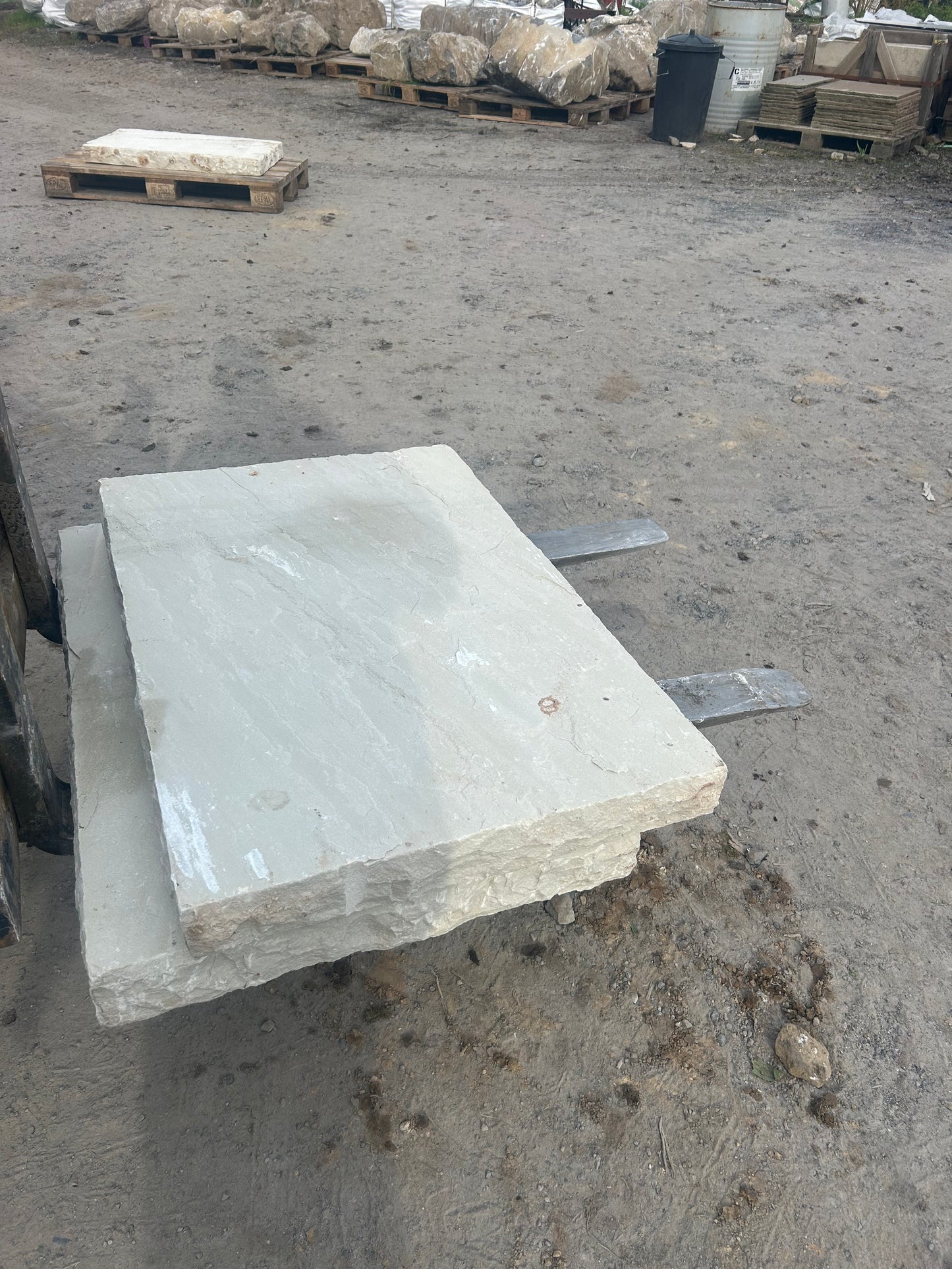 Tipperary Sandstone Hearthstone / Steps x 2 pieces 600mm x 900mm x 80mm ( chisel edged ) on pallet / free delivery Ireland