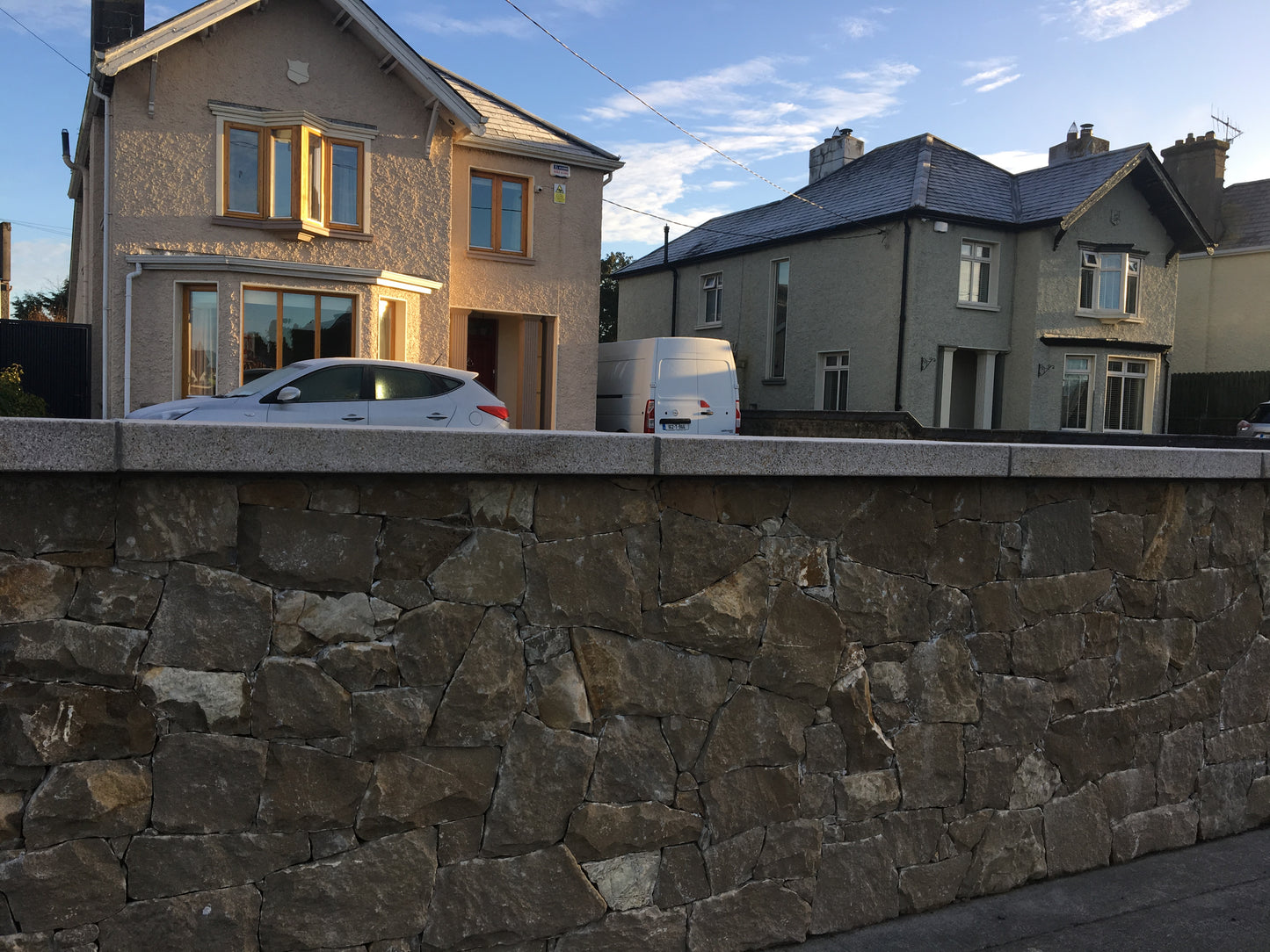 Wicklow Golden Granite Wall Capping 330mm x 60mm x 10 linear meters on a pallet / free delivery in Ireland
