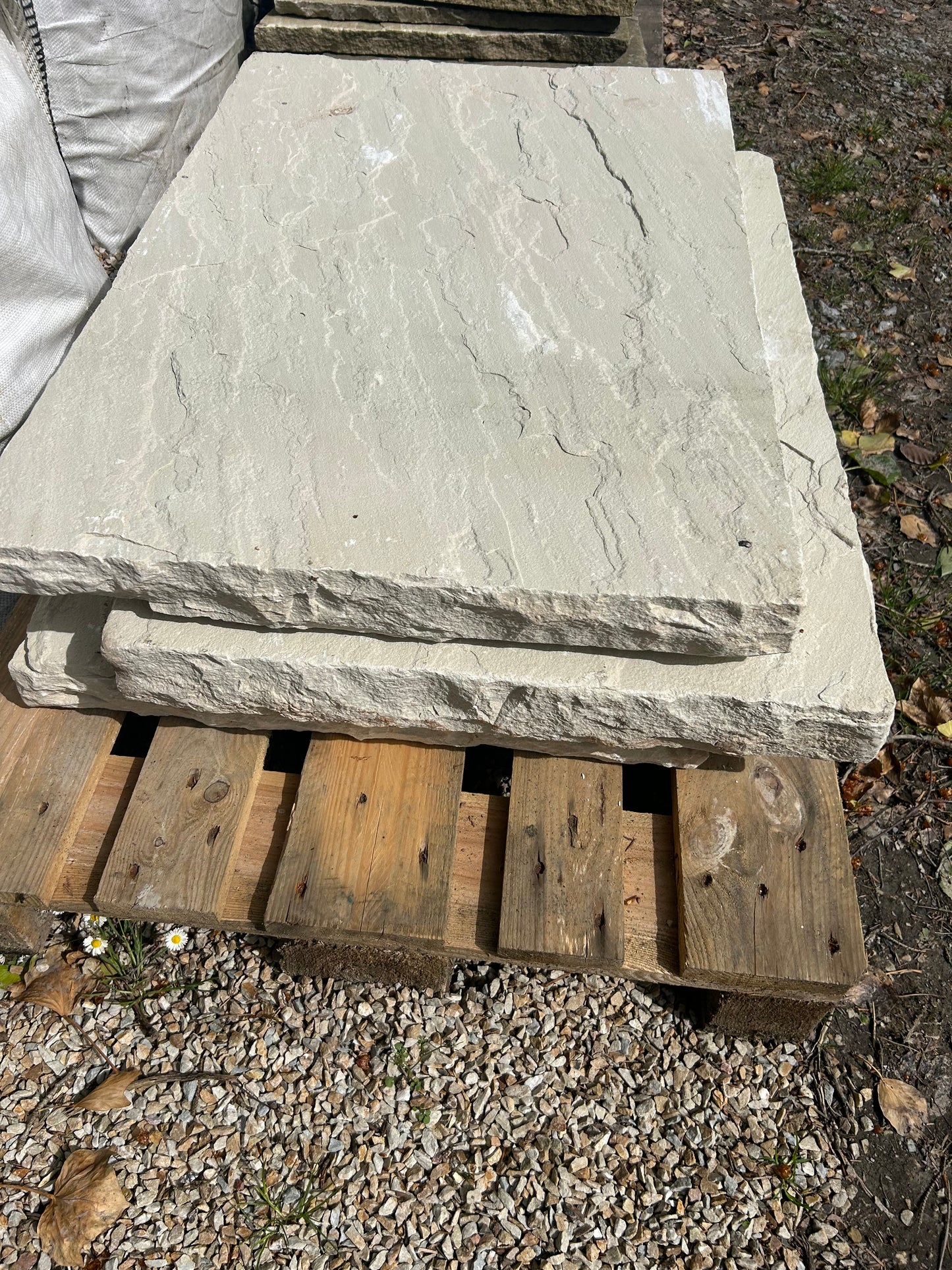 Tipperary Sandstone Hearthstone / Steps x 2 pieces 600mm x 900mm x 80mm ( chisel edged ) on pallet / free delivery Ireland