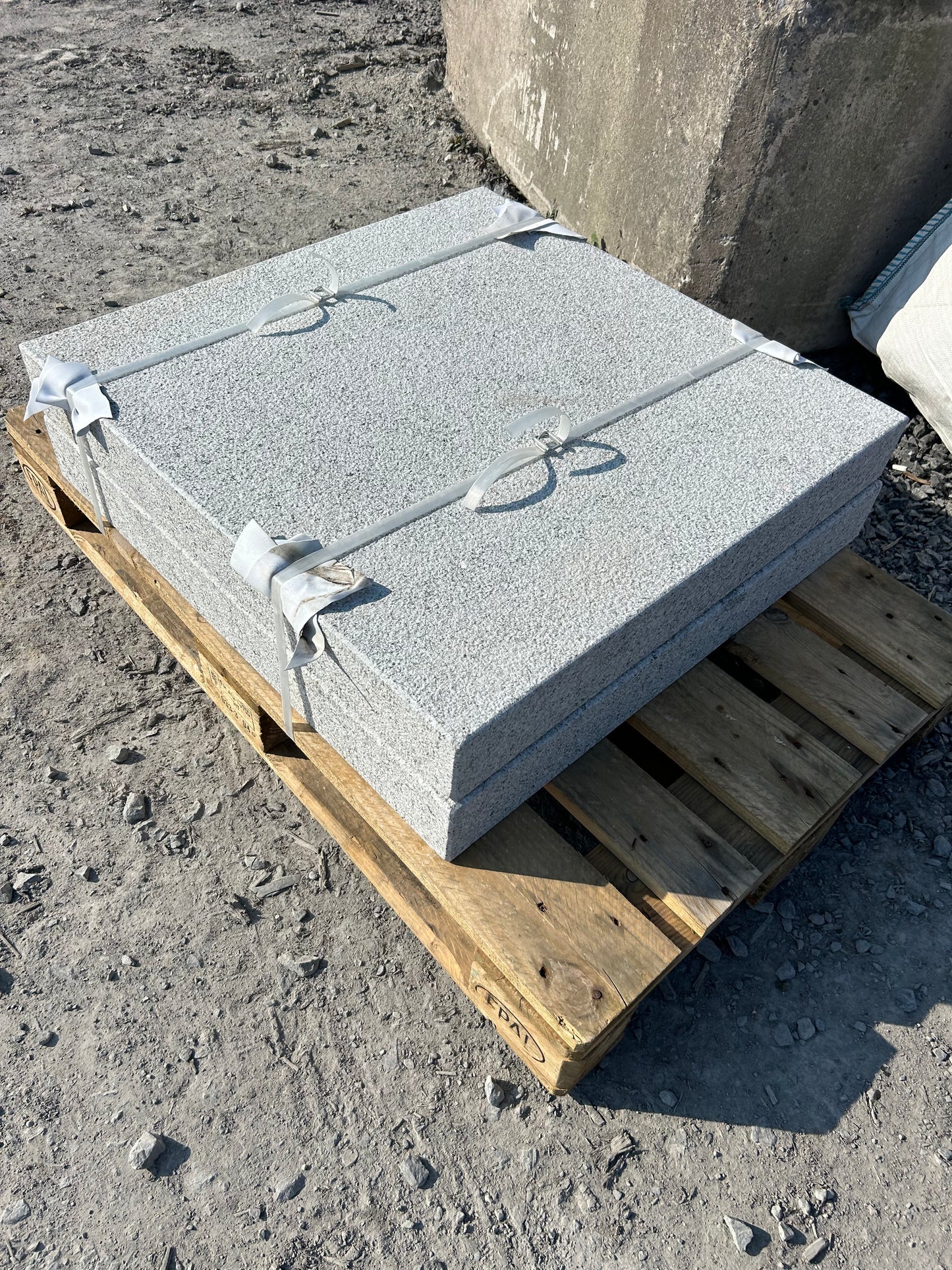 Merrion Grey / Silver Granite Flat Pier Caps ( Pair ) 900mm x 900mm x 100mm
