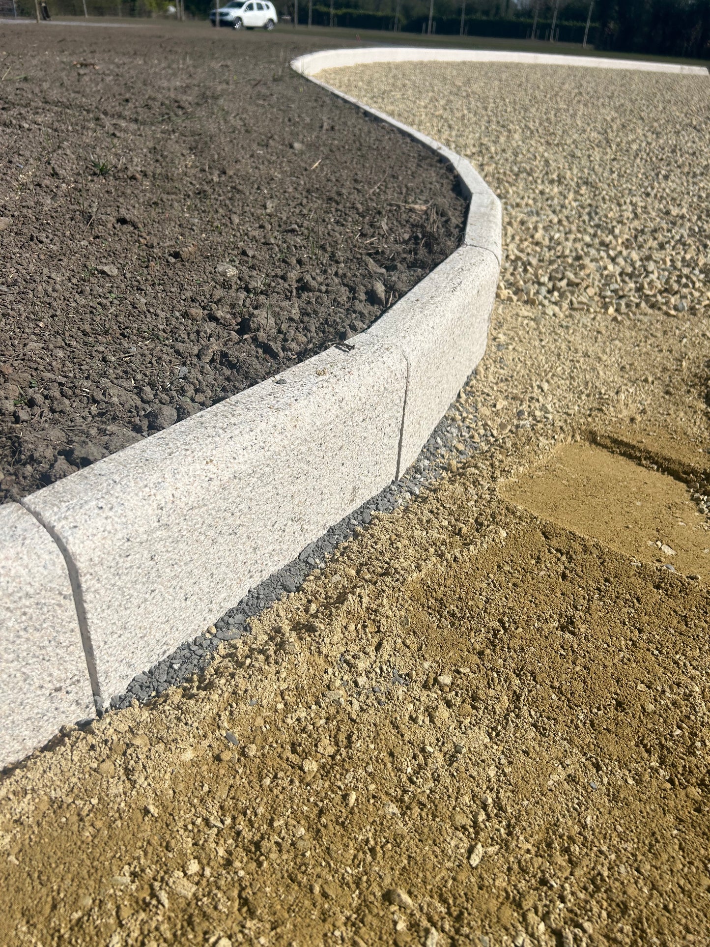 Dalkey Golden Granite Bullnose Driveway Kerbs 6” High x 2” x 39” x 10 linear meter pallet / free delivery Ireland