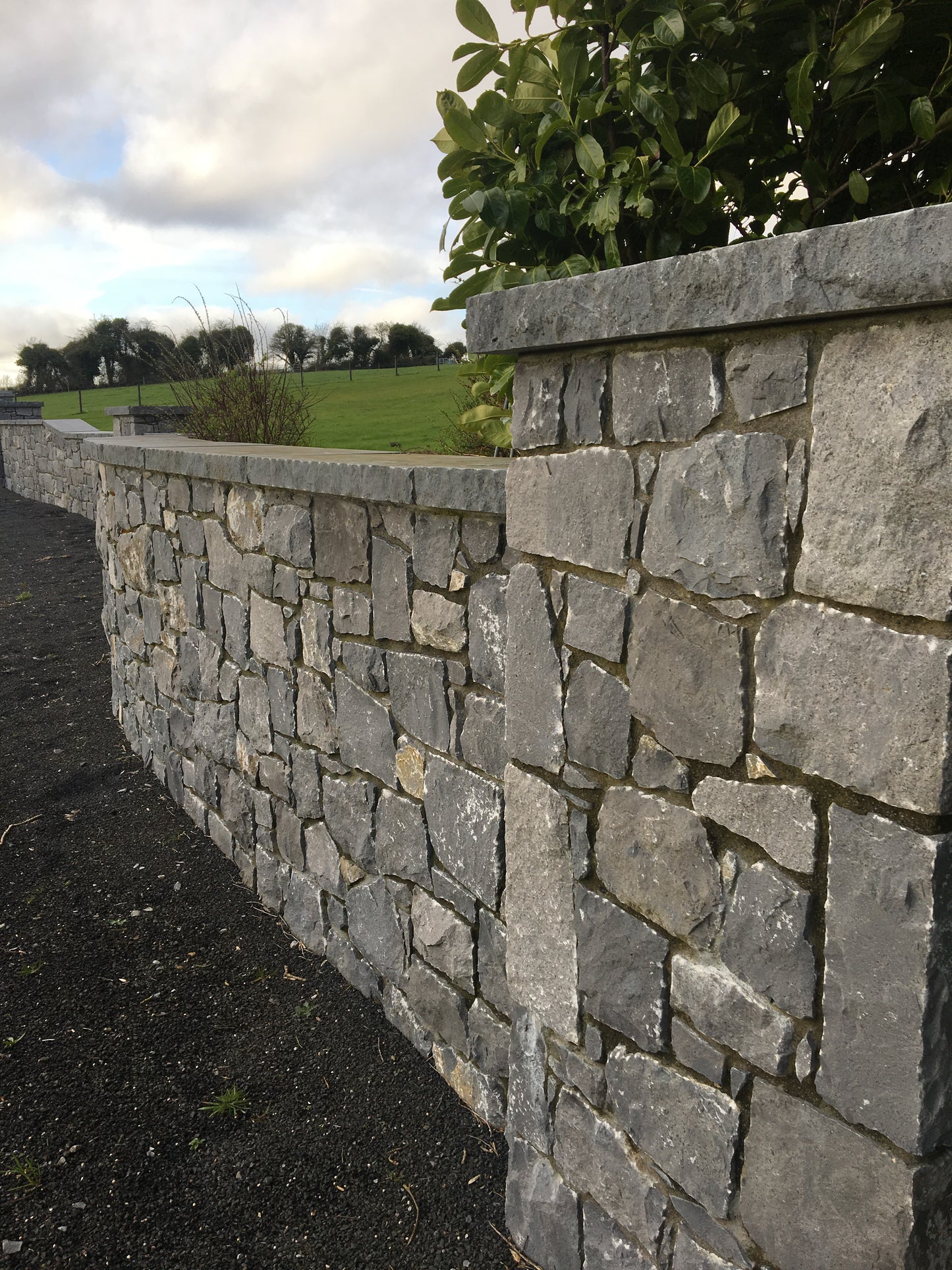 Kilkenny Blue Limestone Chisel Edged 900mm x 900mm x 100mm Pier Caps ,Sold as a pair / Free Delivery in Ireland