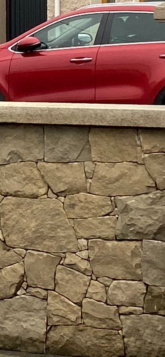 Wicklow Golden Granite Wall Capping 330mm x 60mm x 10 linear meters on a pallet / free delivery in Ireland