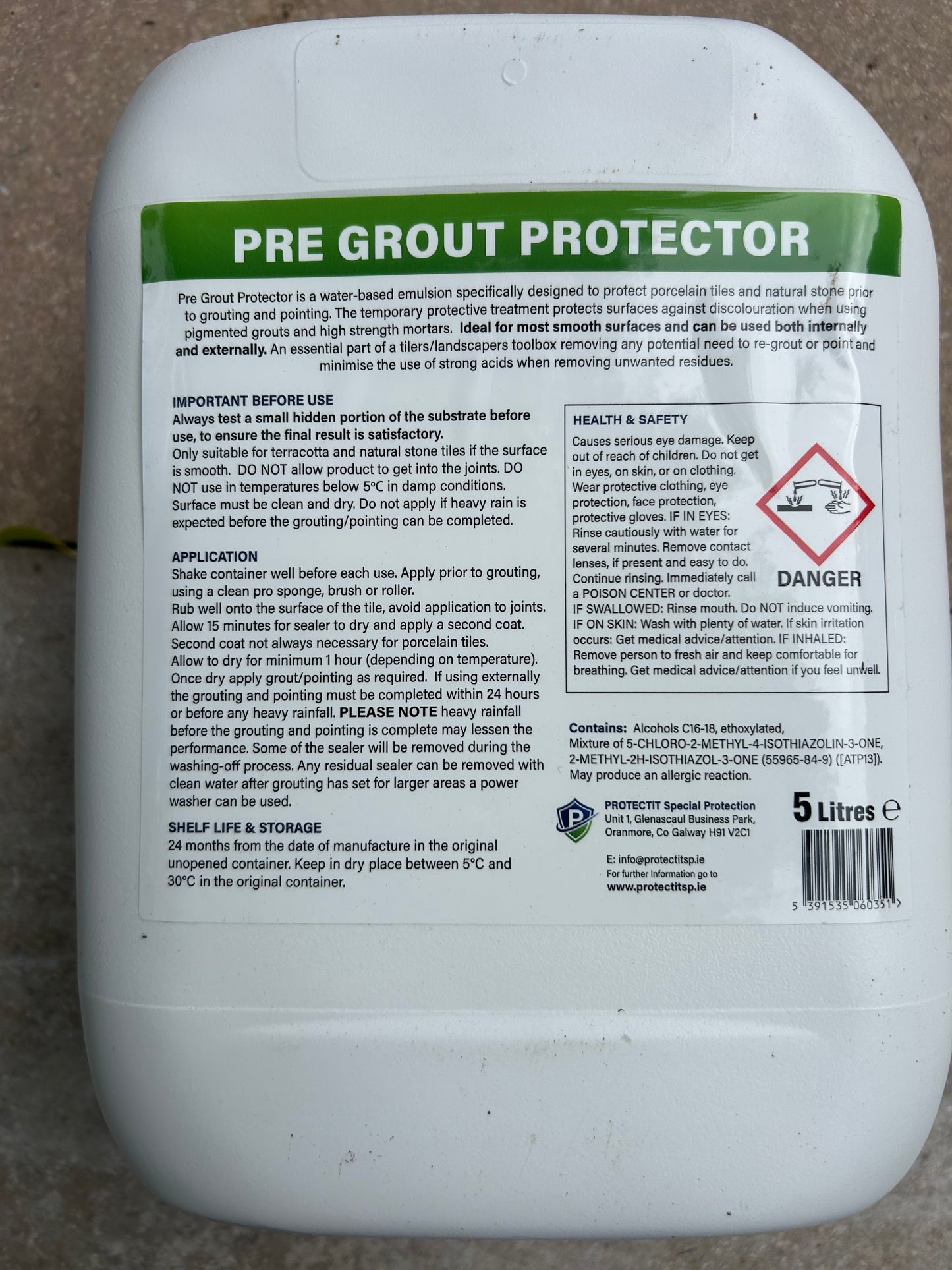 Monaco Cream Paving Stone Pre Grout Protector 5L / Coverage 50-70m2 / Free Delivery in Ireland