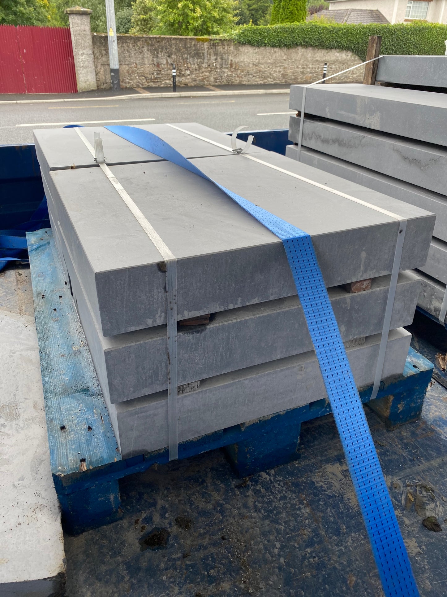Kilkenny Blue Sanded Pier Caps 700mm x 700mm x 100mm thickness x 2 piers per pallet ( pair )