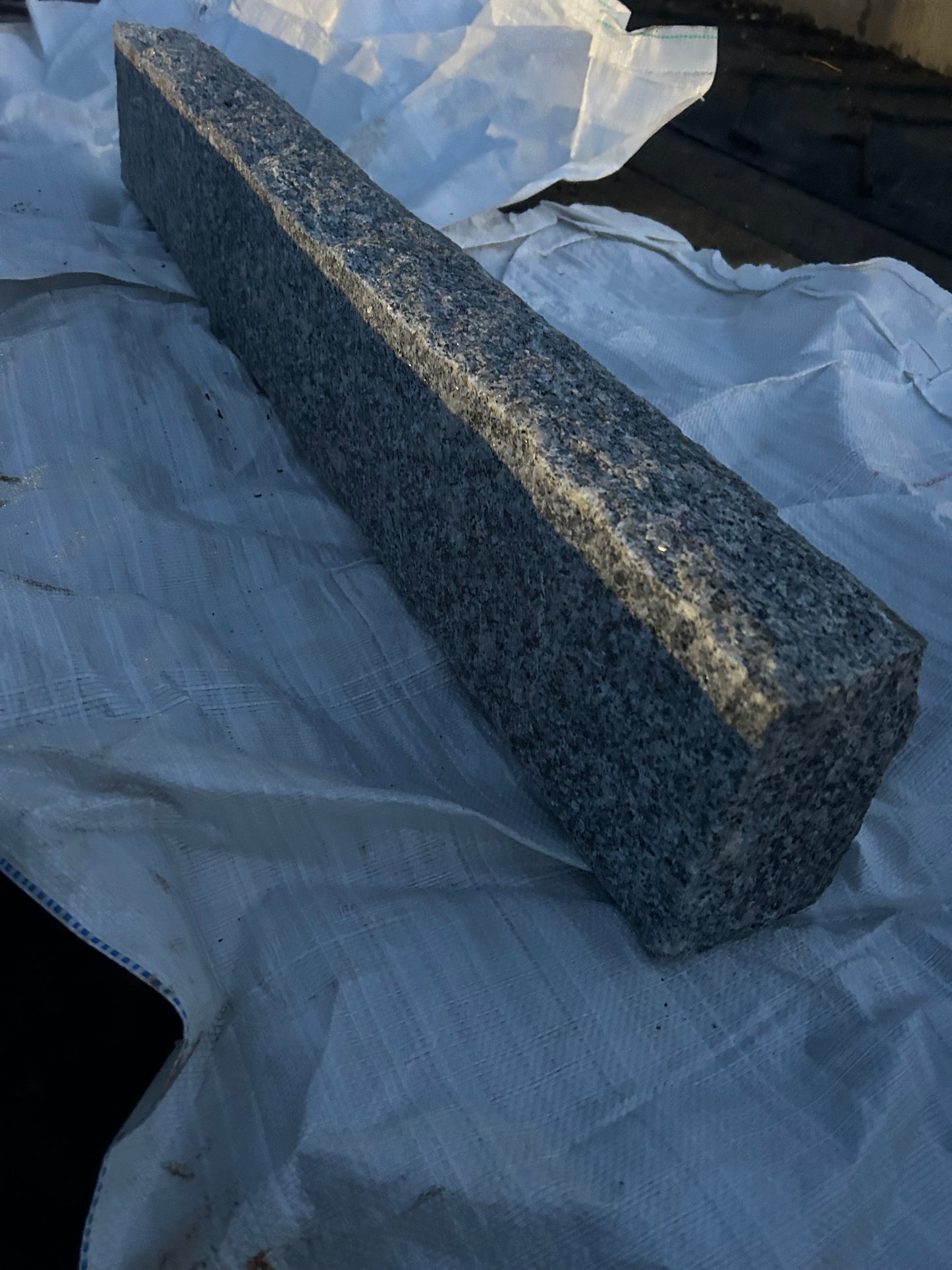 Merrion Grey Rustic, Chiseled Finish 6” H x 3”+ x 36 L Driveway Kerbs x 10 LM on pallet / Free Delivery in Ireland