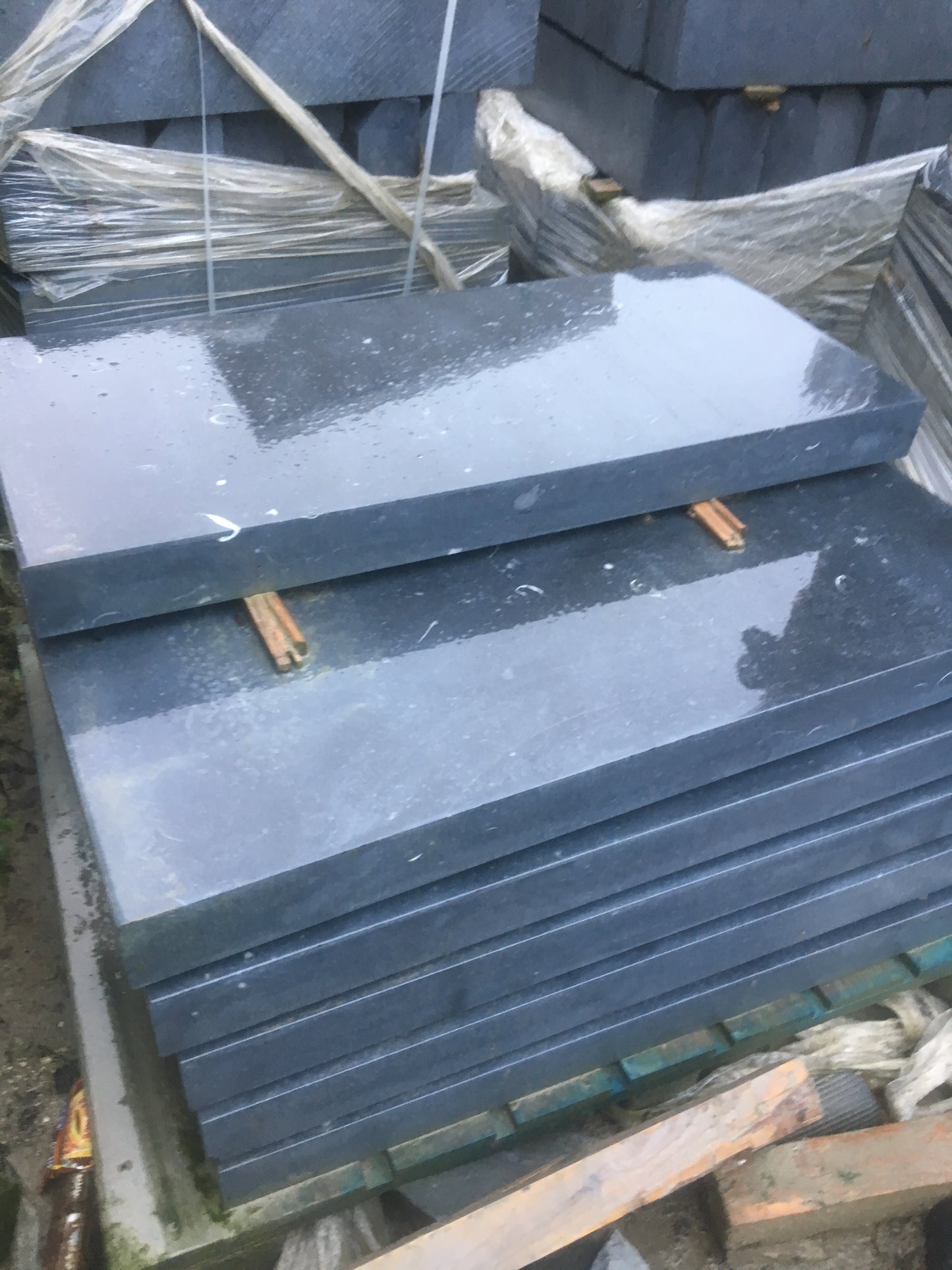 Kilkenny Blue Sanded Limestone Flat Pier Caps 1050mm x 1050mm x 100mm ( sold as pair )