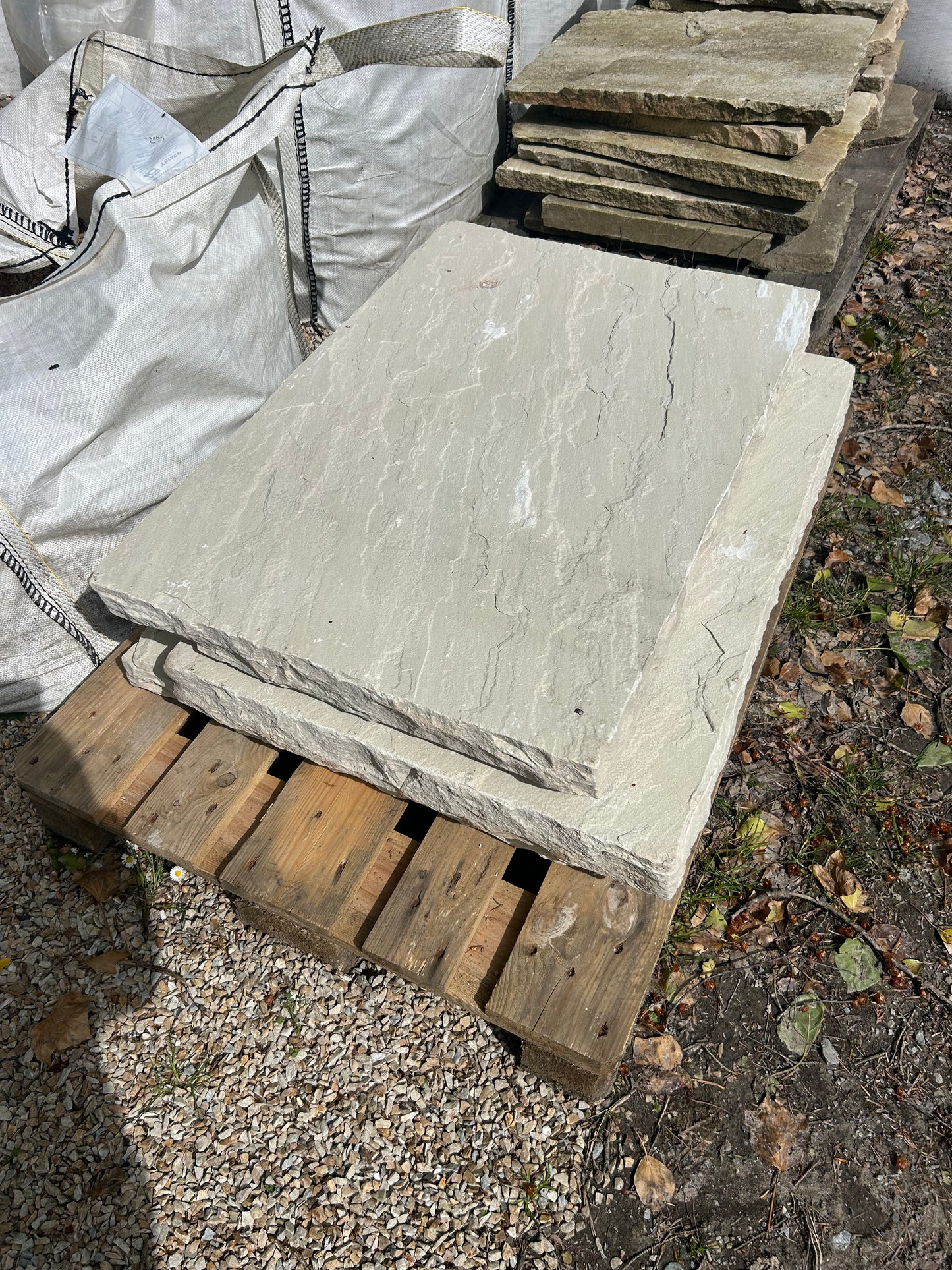 Tipperary Sandstone Hearthstone / Steps x 2 pieces 600mm x 900mm x 80mm ( chisel edged ) on pallet / free delivery Ireland