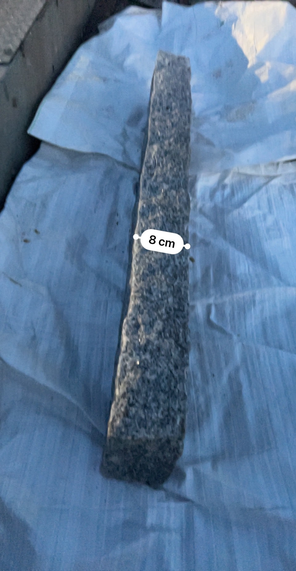 Merrion Grey Rustic, Chiseled Finish 6” H x 3”+ x 36 L Driveway Kerbs x 10 LM on pallet / Free Delivery in Ireland