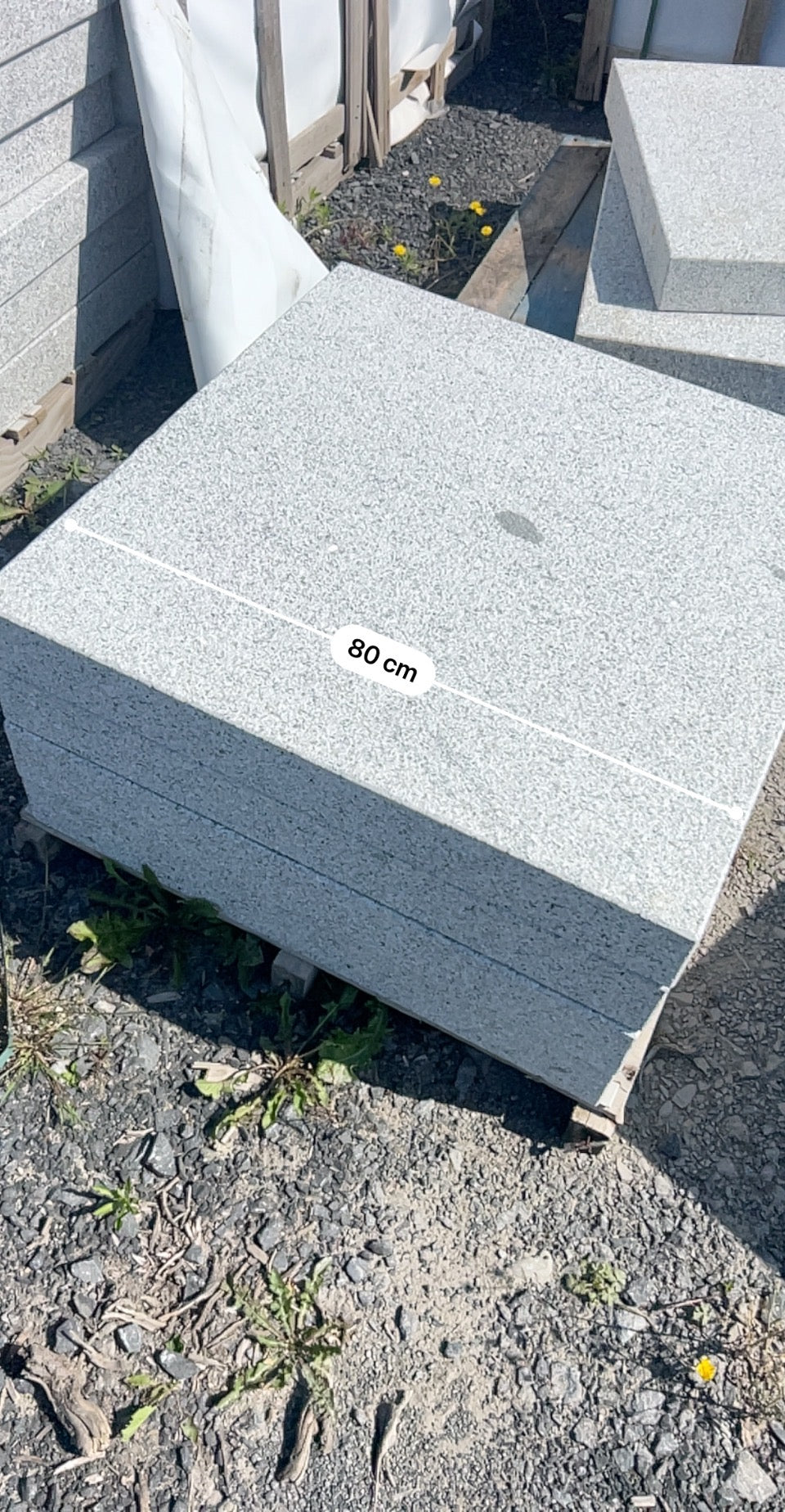 Merrion Grey Silver Natural Granite Stone Pier Caps 800mm x 800mm x 100mm / Sold As Pair On Pallet / Free Delivery in Ireland