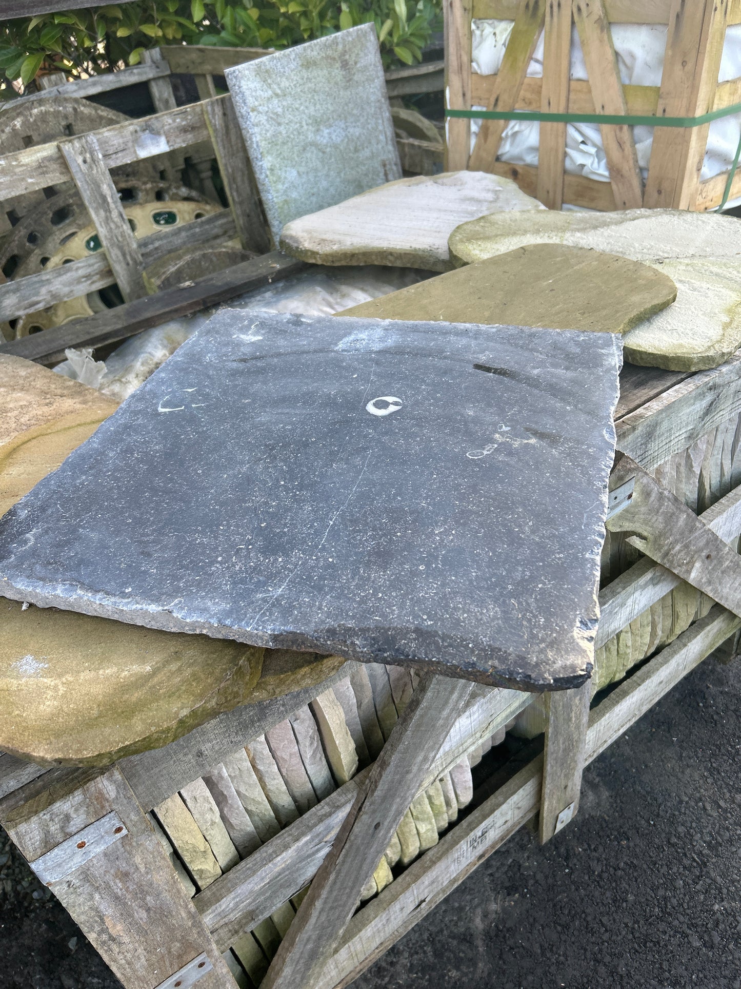 Old Salvage Reclaimed Brussels Blue Flagstones 20 inches x 20 inches x 1” x  100m2 Summer Deal !!! / Free Delivery in Ireland