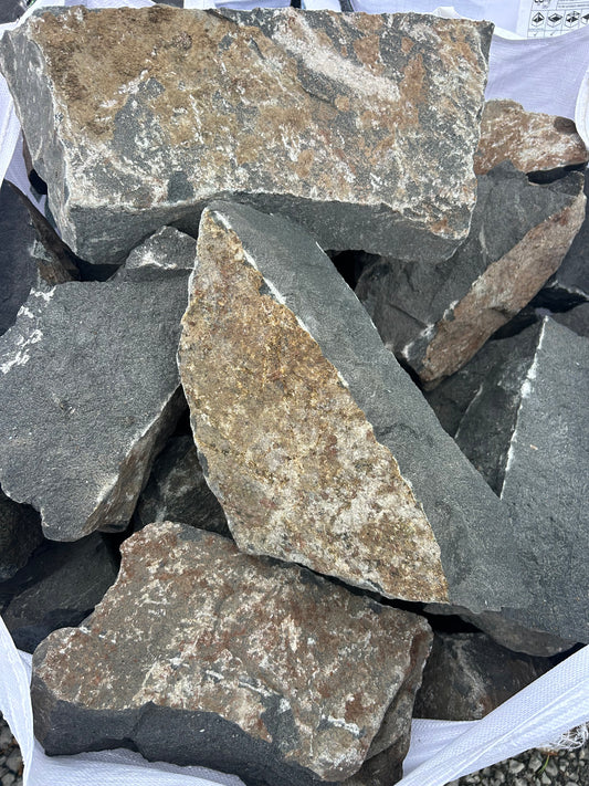Saint James Gate Black Basalt Building Stone in Bulk Bag / Free Delivery in Ireland
