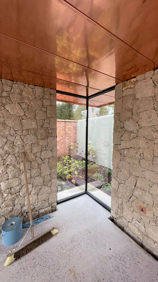 Lake Garda luxury Cream / White Natural Stone Italian Cladding x 5m2 or linear meter on pallet / Free Delivery in Ireland