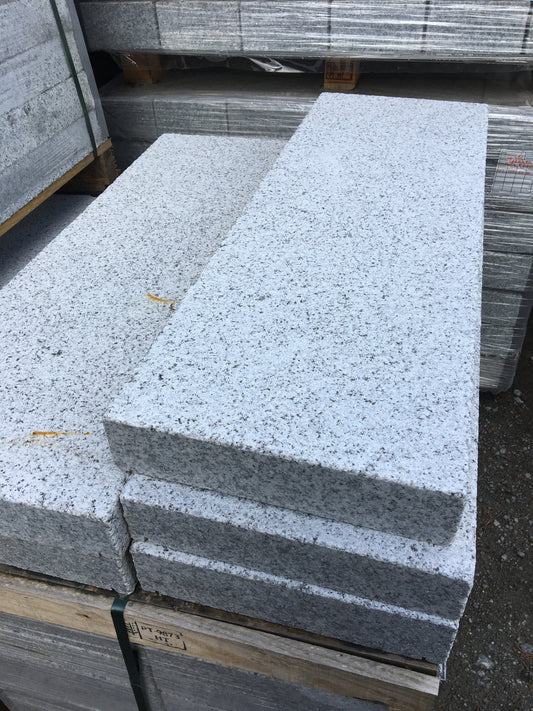 Merrion Silver Grey Granite Wall Capping 600mm W x 1000mm x 60mm x 10 metres on a pallet / Free Delivery in Ireland