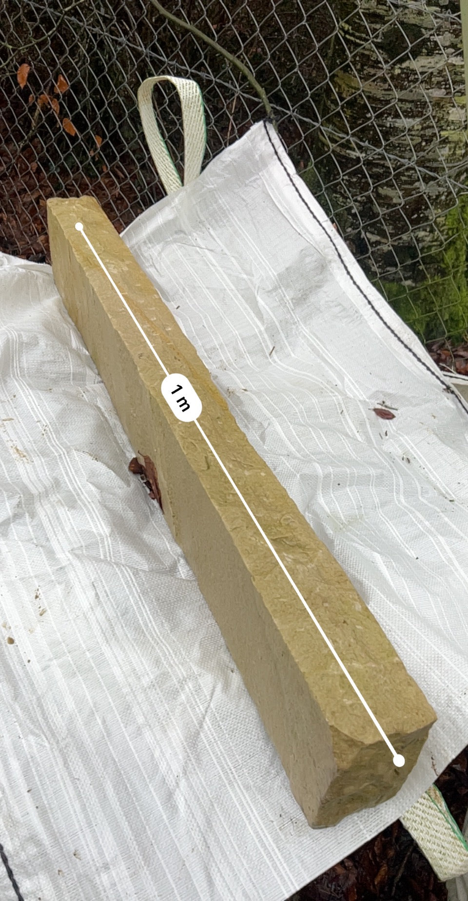 Tipperary Cream Chiseled Finish Natural Stone Driveway Kerbs 6” H x 3”+ T x 36” L x 10 Lm on pallet / Free Delivery in Ireland