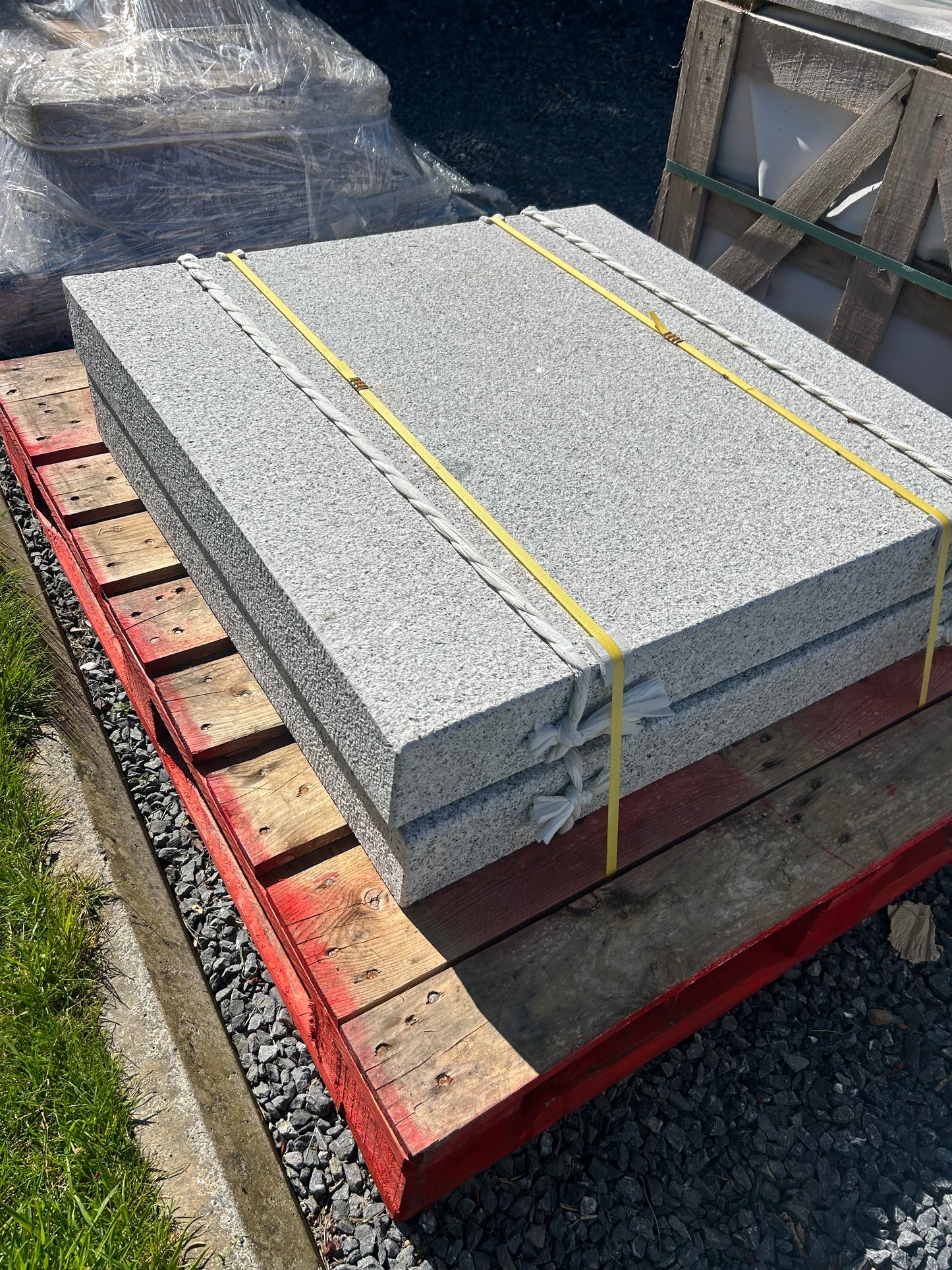 Merrion Grey Silver Natural Granite Stone Pier Caps 800mm x 800mm x 100mm / Sold As Pair On Pallet / Free Delivery in Ireland