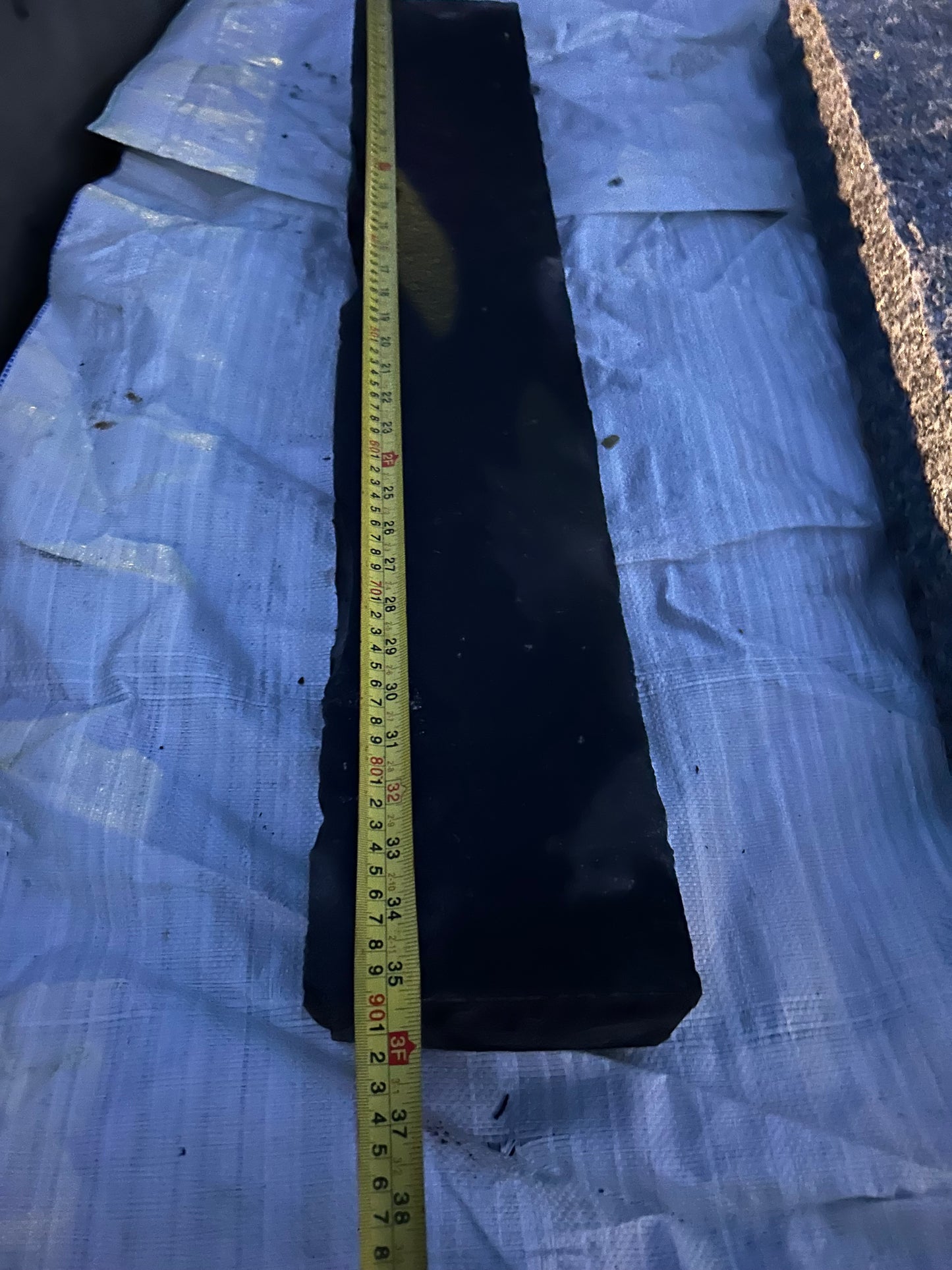 Valentia Black Chiseled Finish Limestone Driveway Kerbs 150mm H x 80mm T x 900mm L x 10 linear meters on a pallet / Free Delivery in Ireland