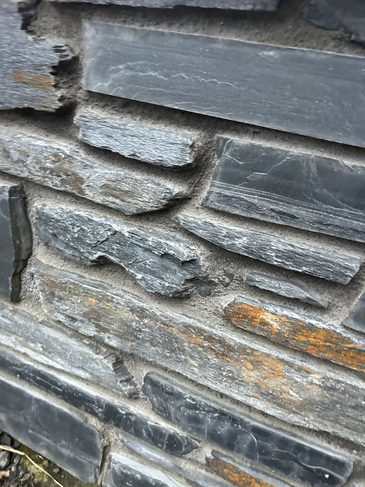 Donegal Black Slate Cladding and Corners 30mm / 10m2 or linear meters in pallet  / Free Delivery in Ireland