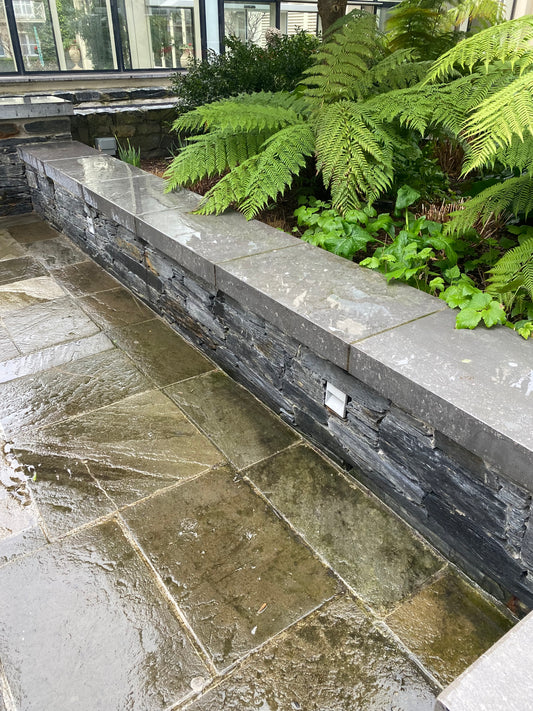 Kilkenny Blue Sanded Limestone Wall Capping 330mm x 60mm x 5 linear meters on a pallet / Free Delivery in Ireland
