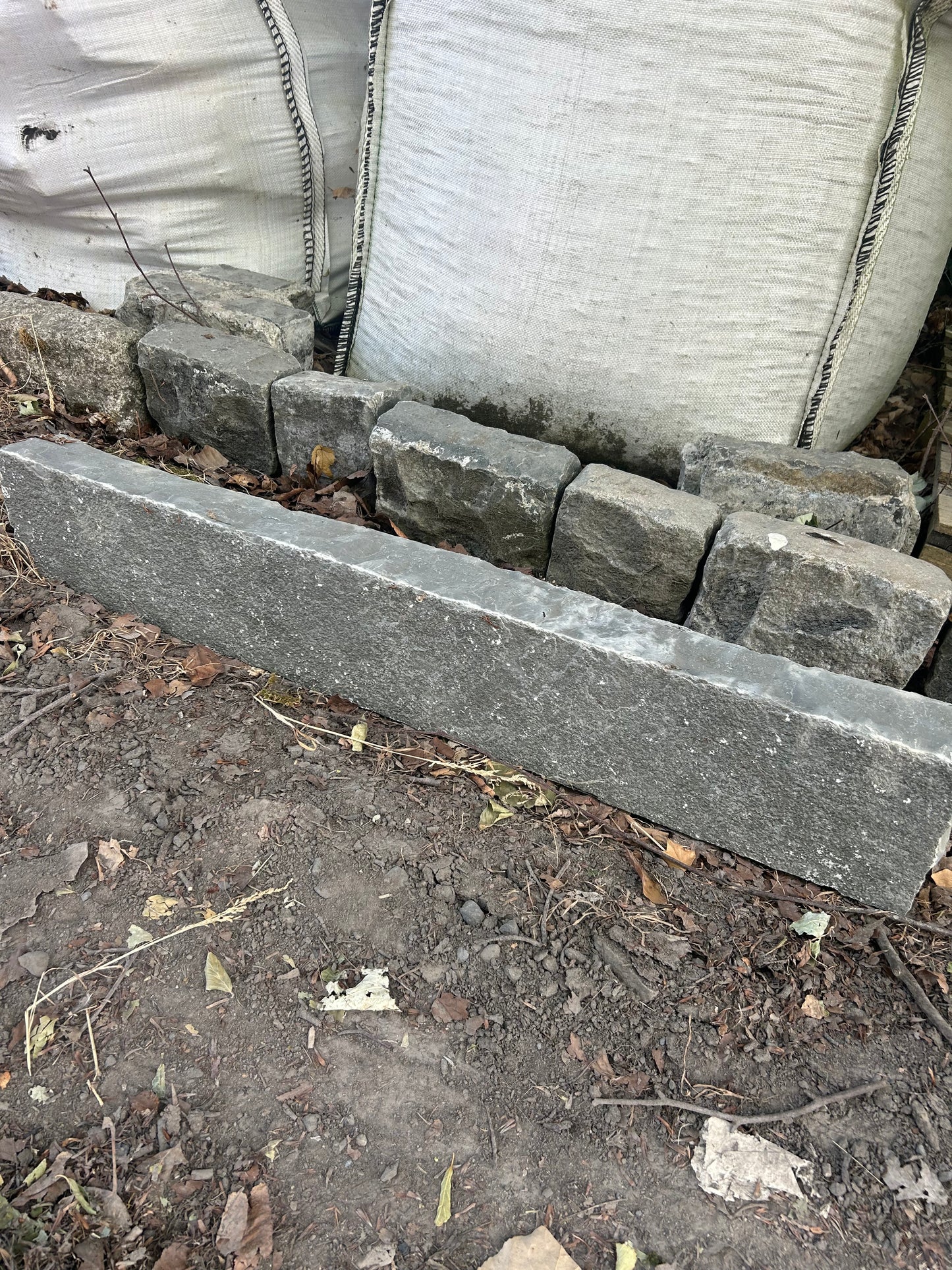 Miltown Grey Limestone Chisel Finished Driveway Kerbs 150mm H x 80mm D x 10 Lm on pallet / Free Delivery in Ireland