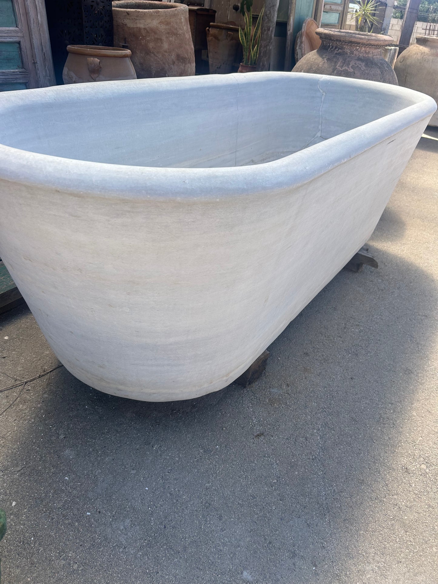 Old Salvage Italian Carrara Bath ( c.1860 ) / Free Delivery in Ireland