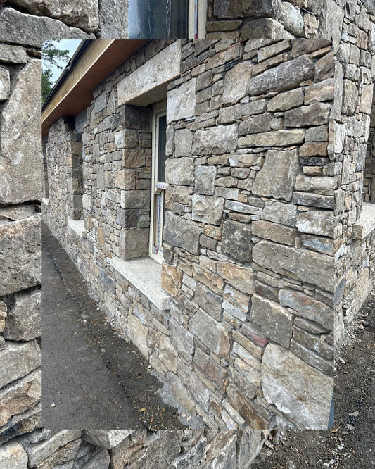 Country Life, Chiseled Finish, Tipperary Cream Sandstone Window Sills 1600mm x 375mm x 4 number on pallet , free delivery in Ireland