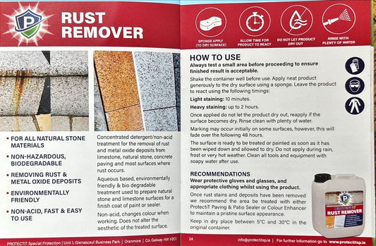 Natural Stone Rust Remover x 1 Litre Bottle / Free Delivery in Ireland