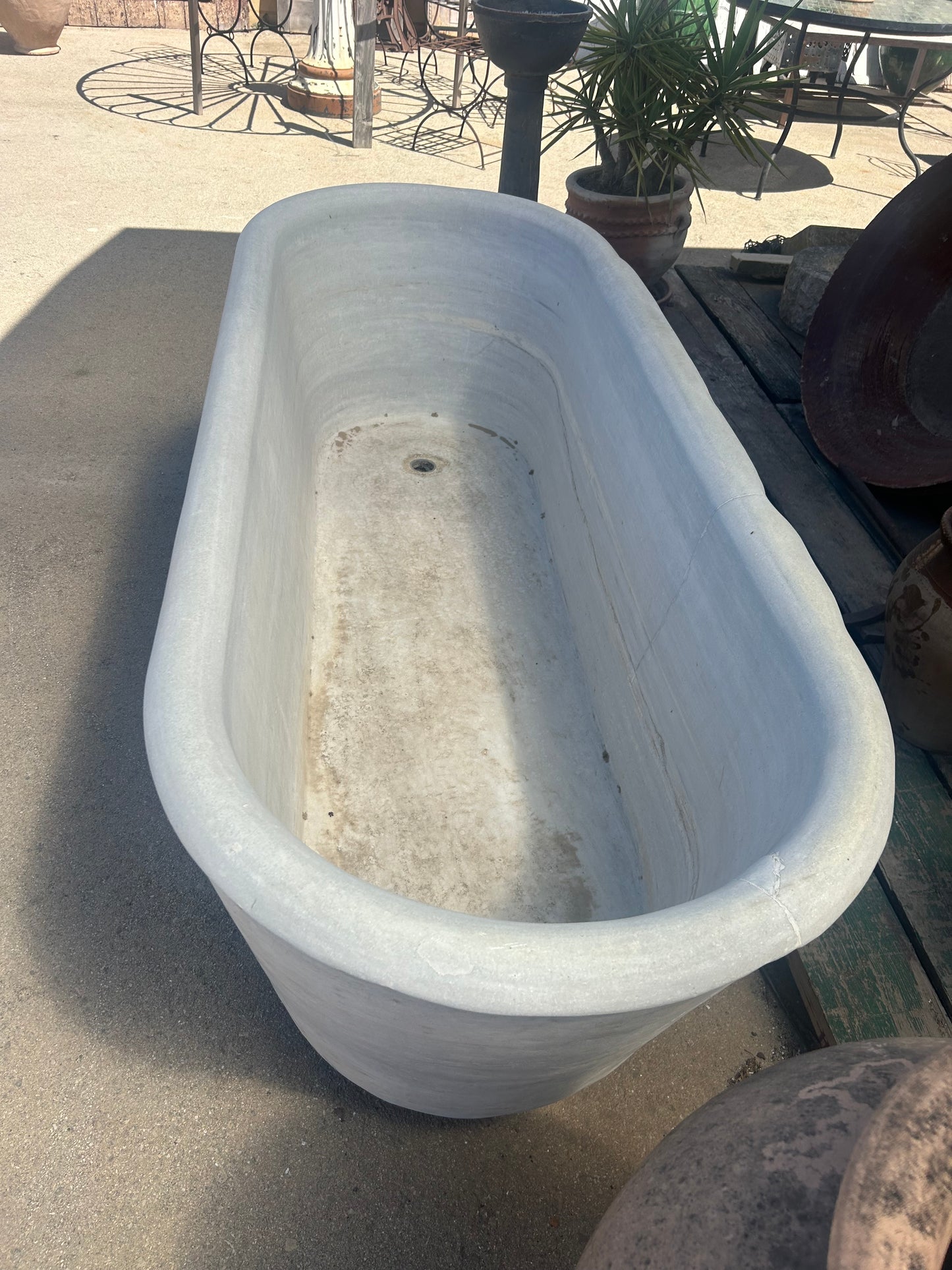 Old Salvage Italian Carrara Bath ( c.1860 ) / Free Delivery in Ireland