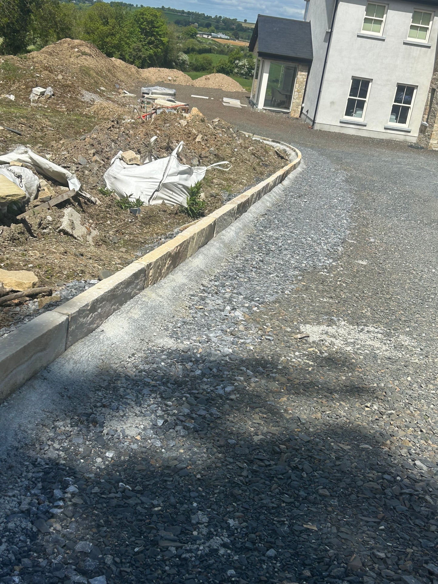 Tipperary Cream Sandstone Driveway Kerbs 150mm H x 80mm T x 1000mm L x 140 linear meter Summer Deal / Free Delivery in Ireland