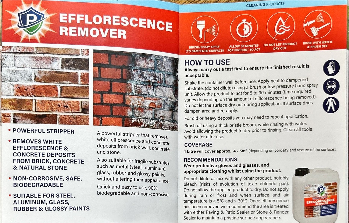 Efflorescence Remover For Natural Stone Houses & Entrance Facades x 5 Litre Can / Free Delivery in Ireland