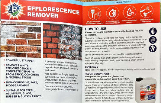 Efflorescence Remover For Natural Stone Houses & Entrance Facades x 5 Litre Can / Free Delivery in Ireland
