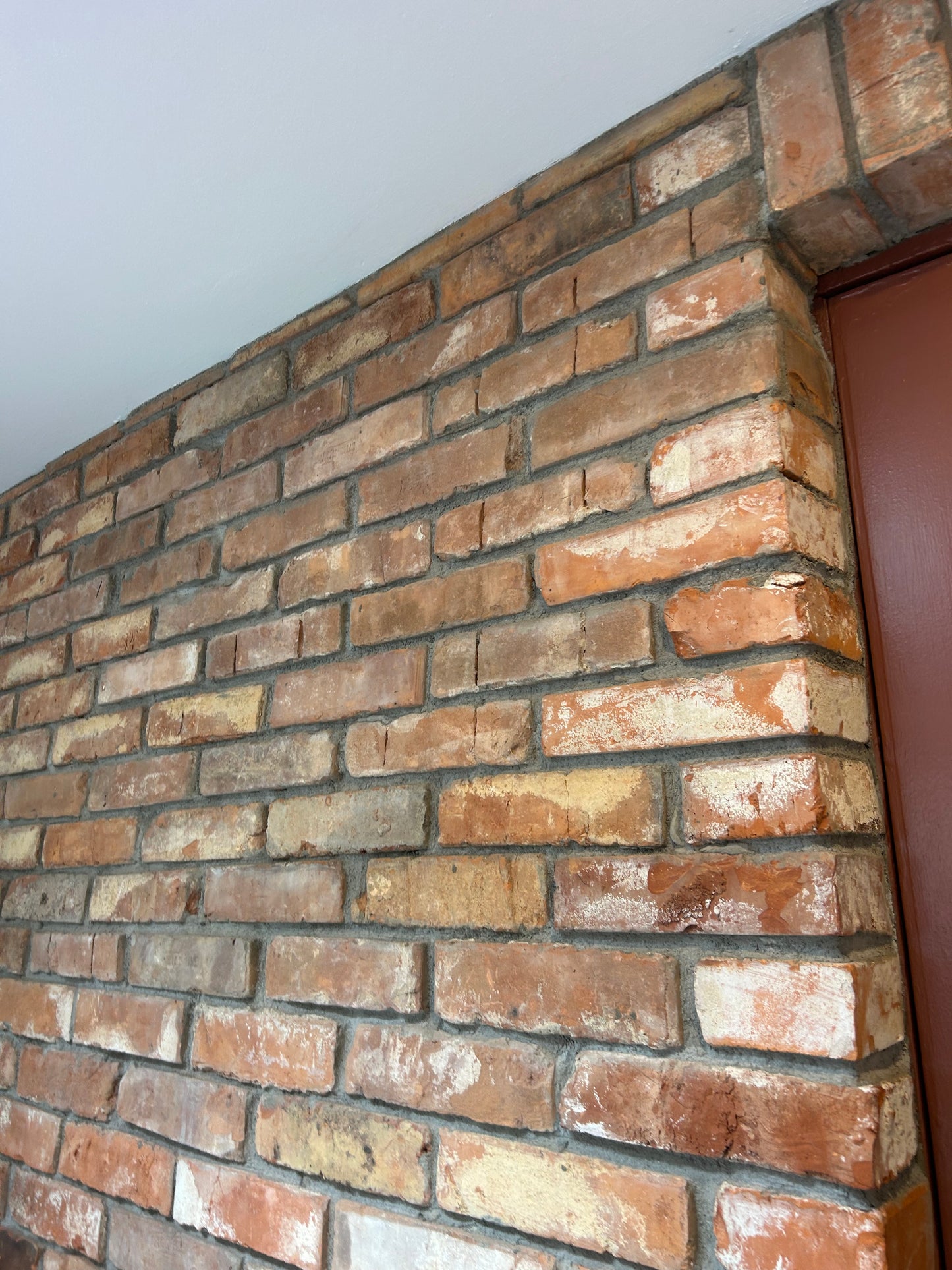 Old Salvage Reclaimed Belfast Red Brick 30mm Cladding & Corners 5m2 or Linear Mon pallet/ Free Delivery in Ireland