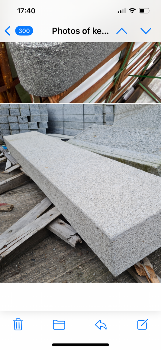 Merrion Grey Granite Heavy Duty 6” Thick Steps x 1m x 14”, sold as a pair / Free Delivery in Ireland