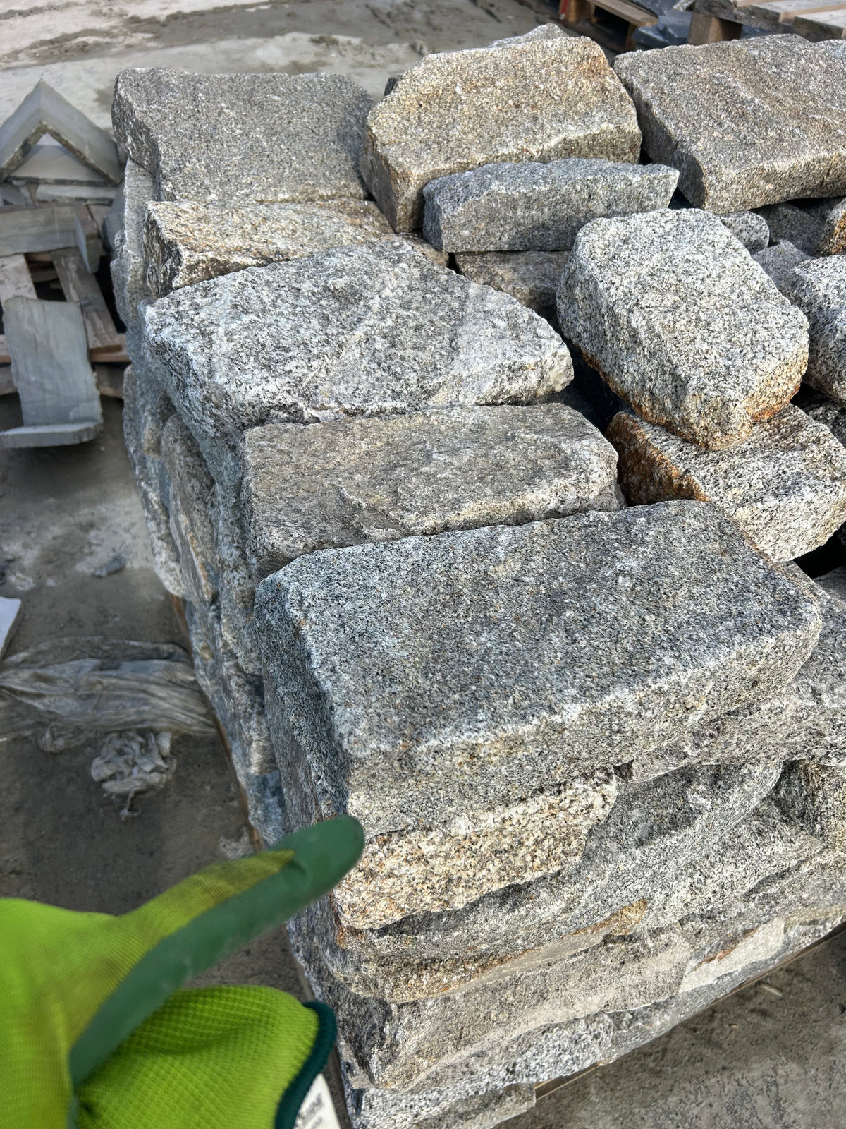 Dalkey Glacial Oatmeal Granite 75mm (T) Wall Capping x 350mm (W) x 5 linear metres on pallet/ Free Delivery in Ireland