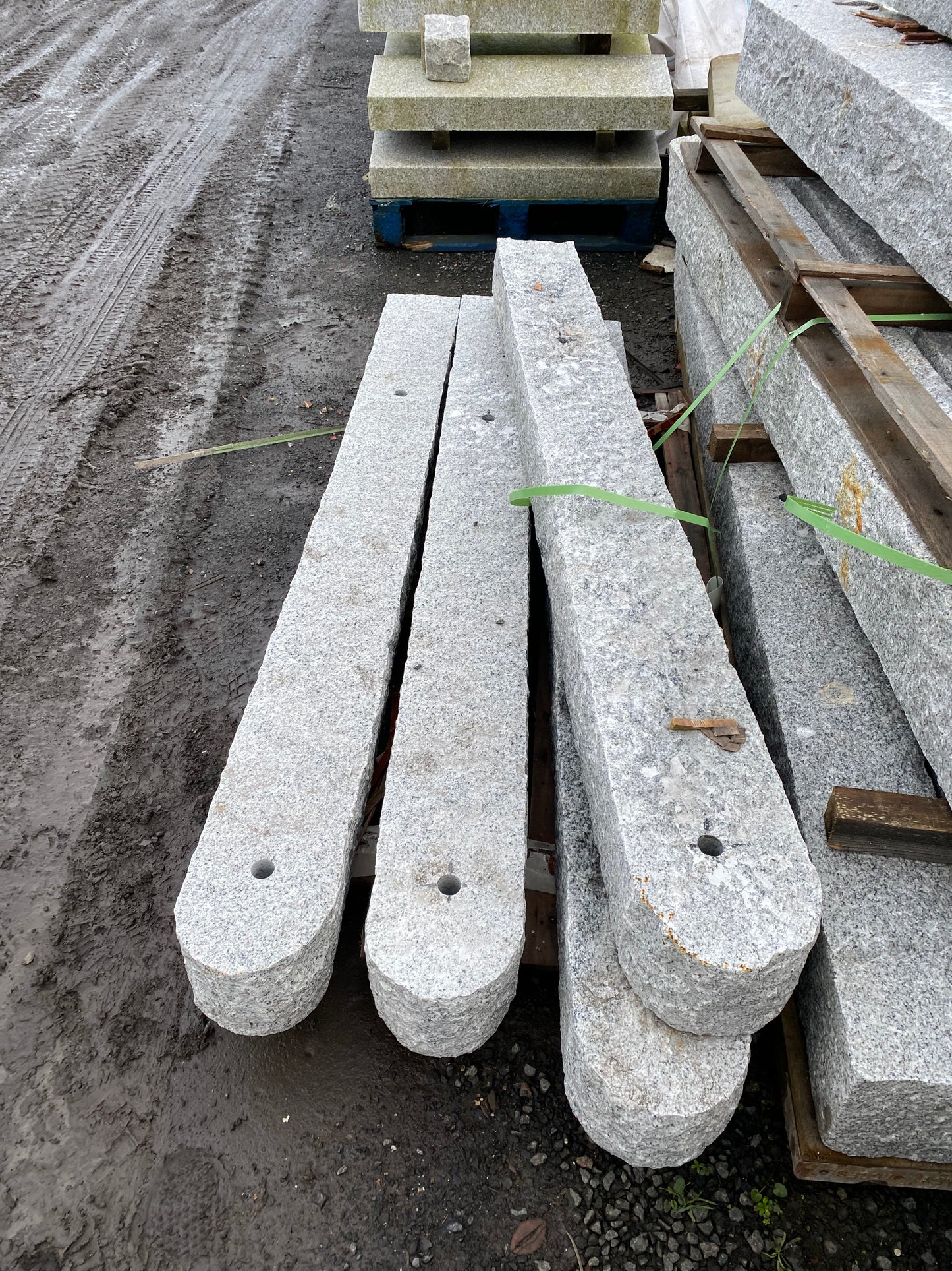 Glendalough Grey Granite Gate Posts 10” x 10” sold as a pair / Free Delivery in Ireland