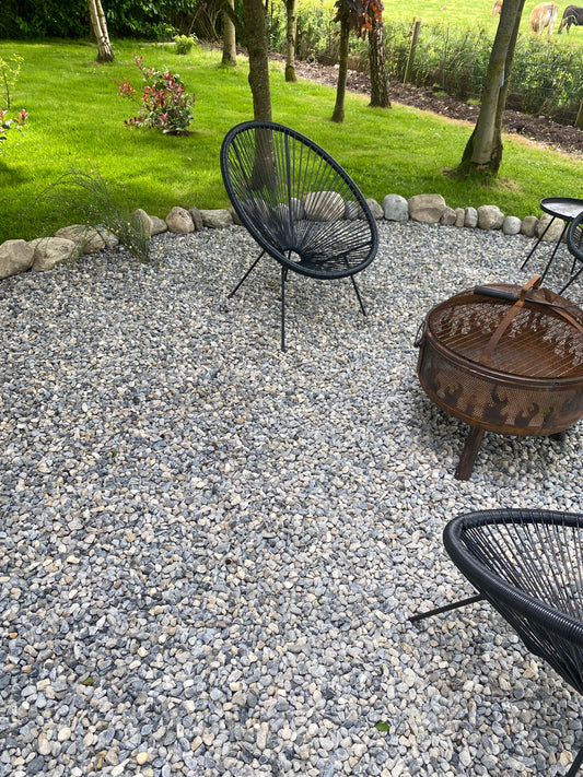 Galway Limestone Grey / Blue Glacial Round Driveway Pebble 20mm x 20 ton load deal / free delivery in Ireland
